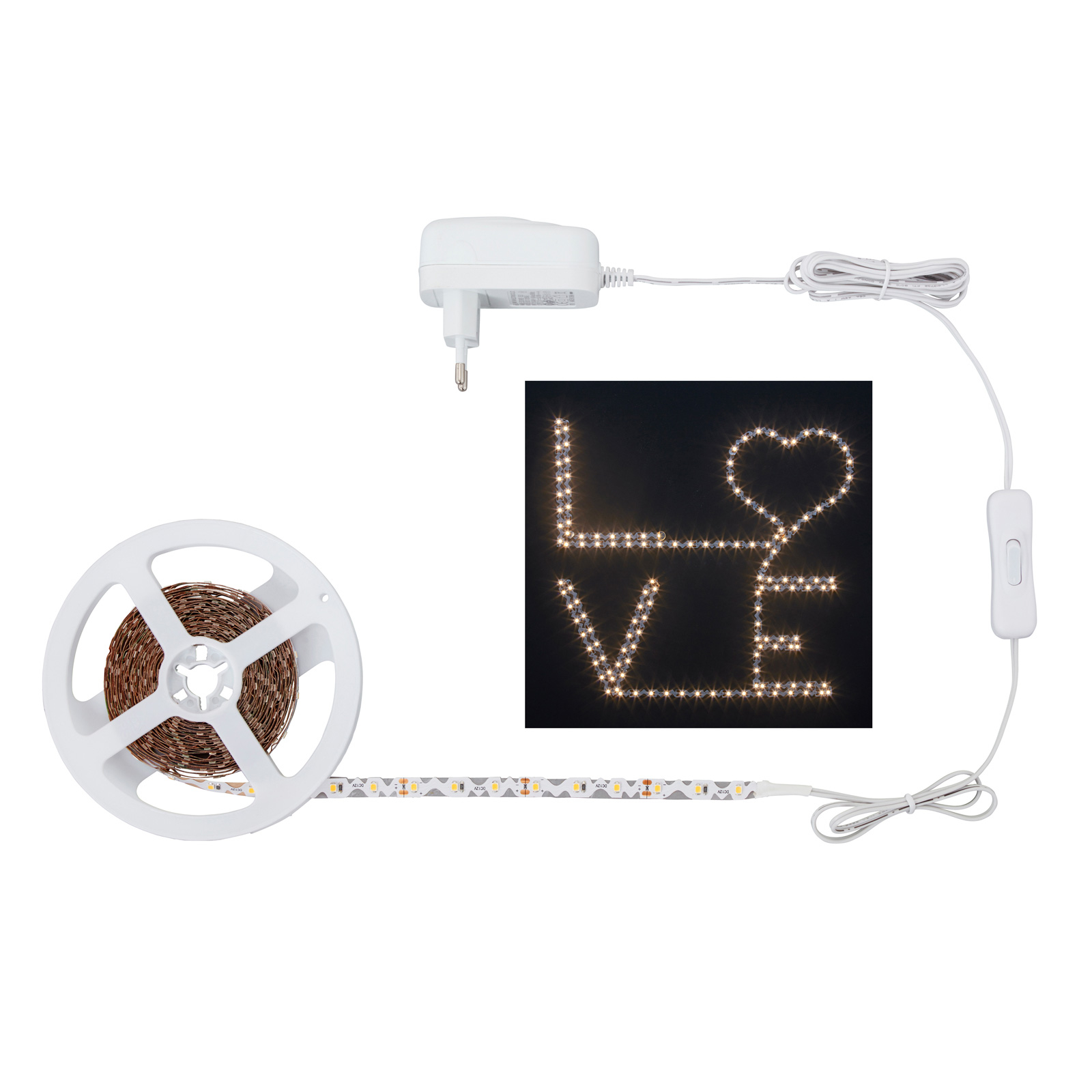 Briloner LED-stribe 2264-180 S-form, varmhvid - led-striber - moderne lampe stue/spisestue - hvid - plast