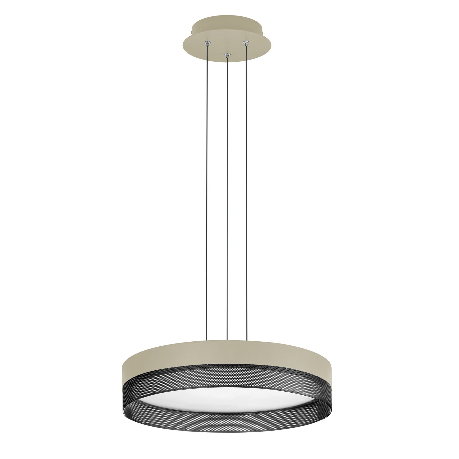 LED hanglamp Mesh afstandsbediening zand/zwart