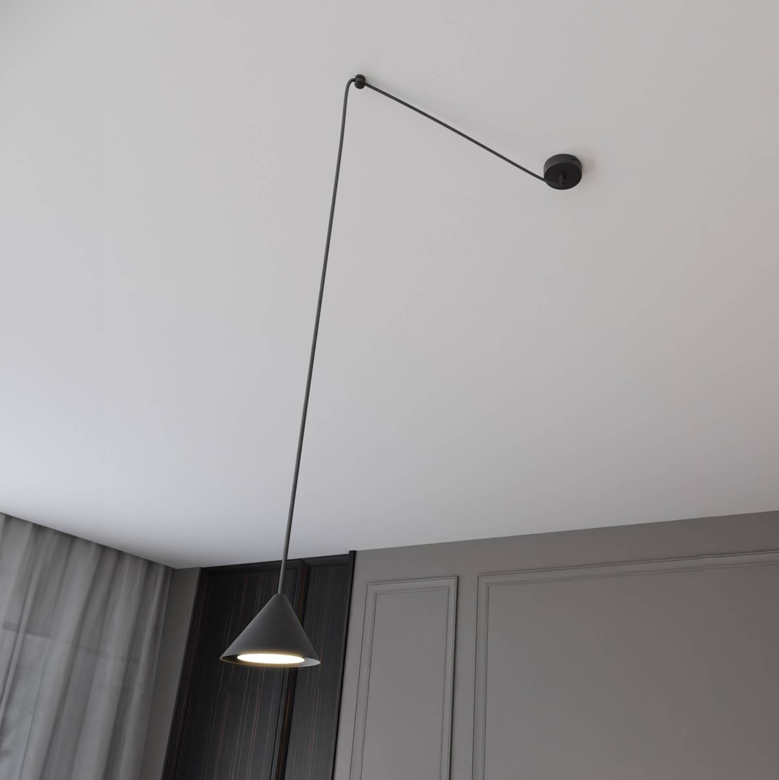 Lampa wisząca Elit Spider czarny metal zawieszenie 200 cm