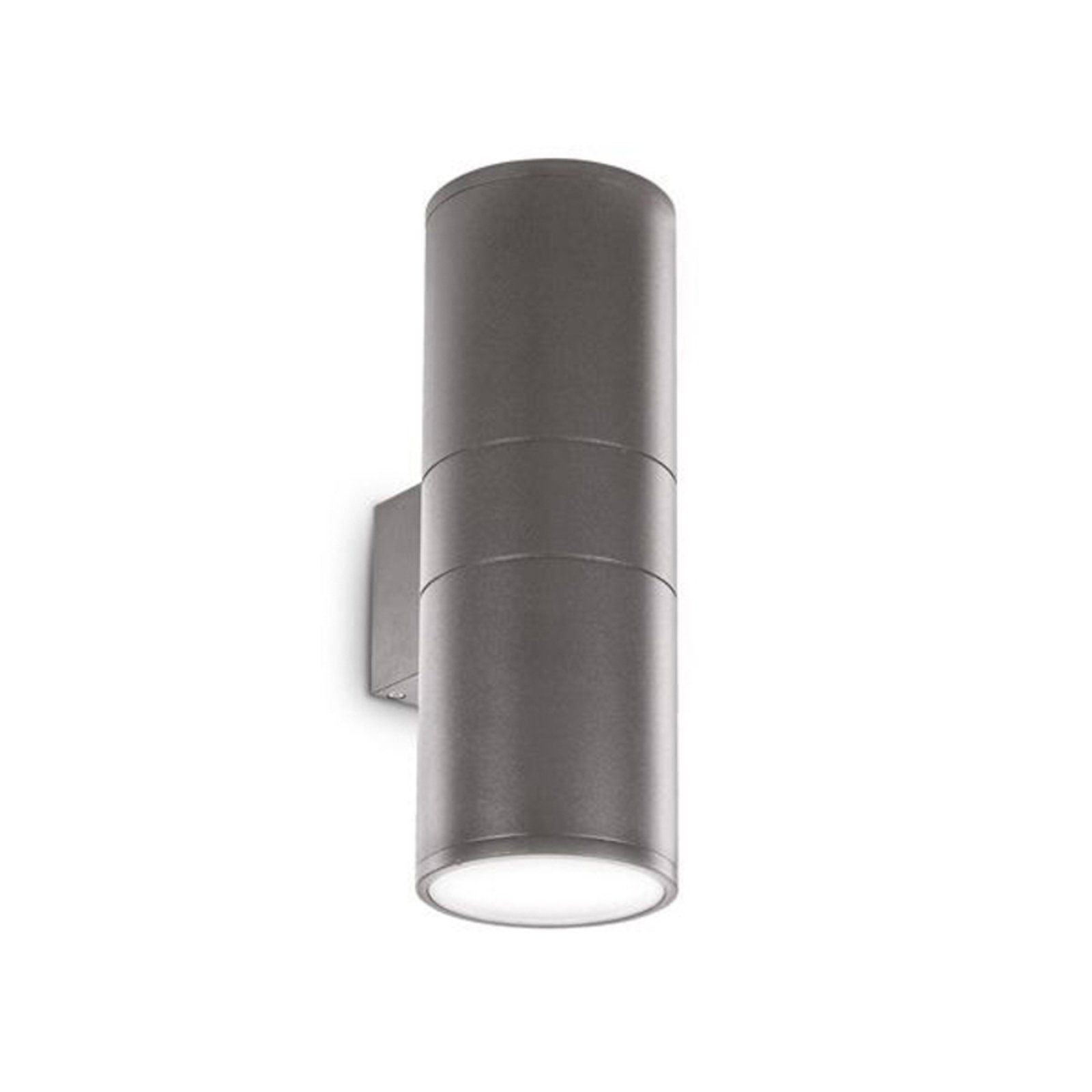Ideal Lux kültéri fali lámpa Gun antracit alumínium, Ø 11 cm, fel/le,