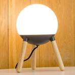 Mine table lamp with three-legged frame
