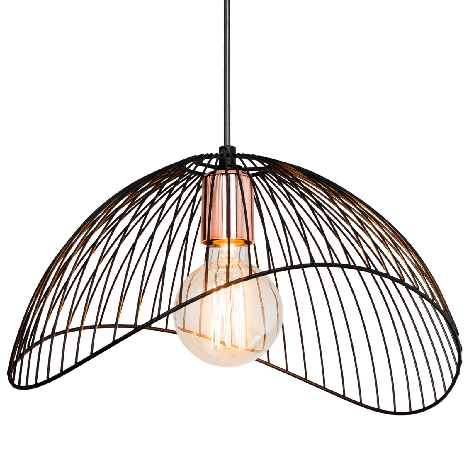 Telma lógó világítás, fekete, Ø 38 cm, fém