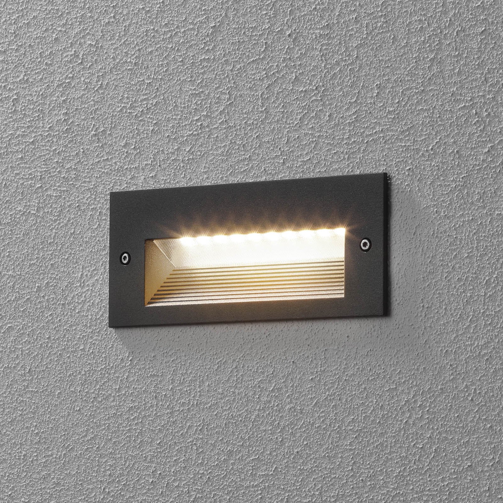 BEGA 33053 LED wall light 3,000K graphite 17cm