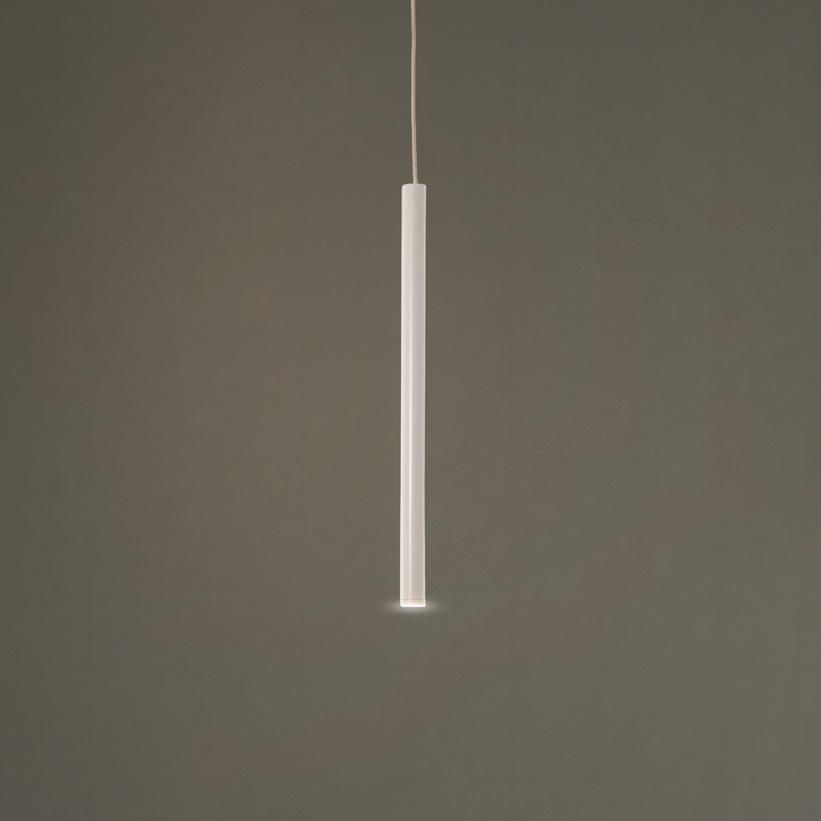 Suspension LED Rulo, beige, acier, Ø 3,2 cm