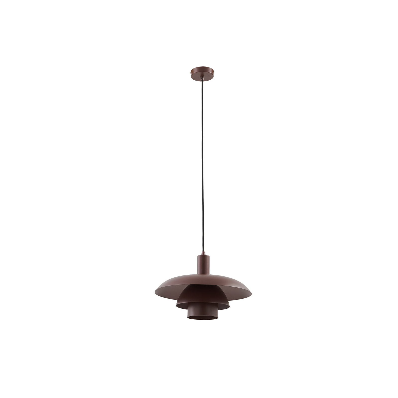 Lindby Elorri pendant light, brown, metal, Ø 38 cm