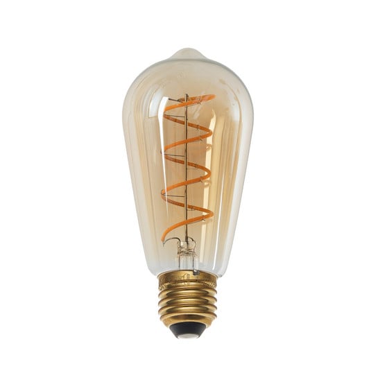 E27 4.9W rustic LED bulb, 1800K, 200 lumens, amber