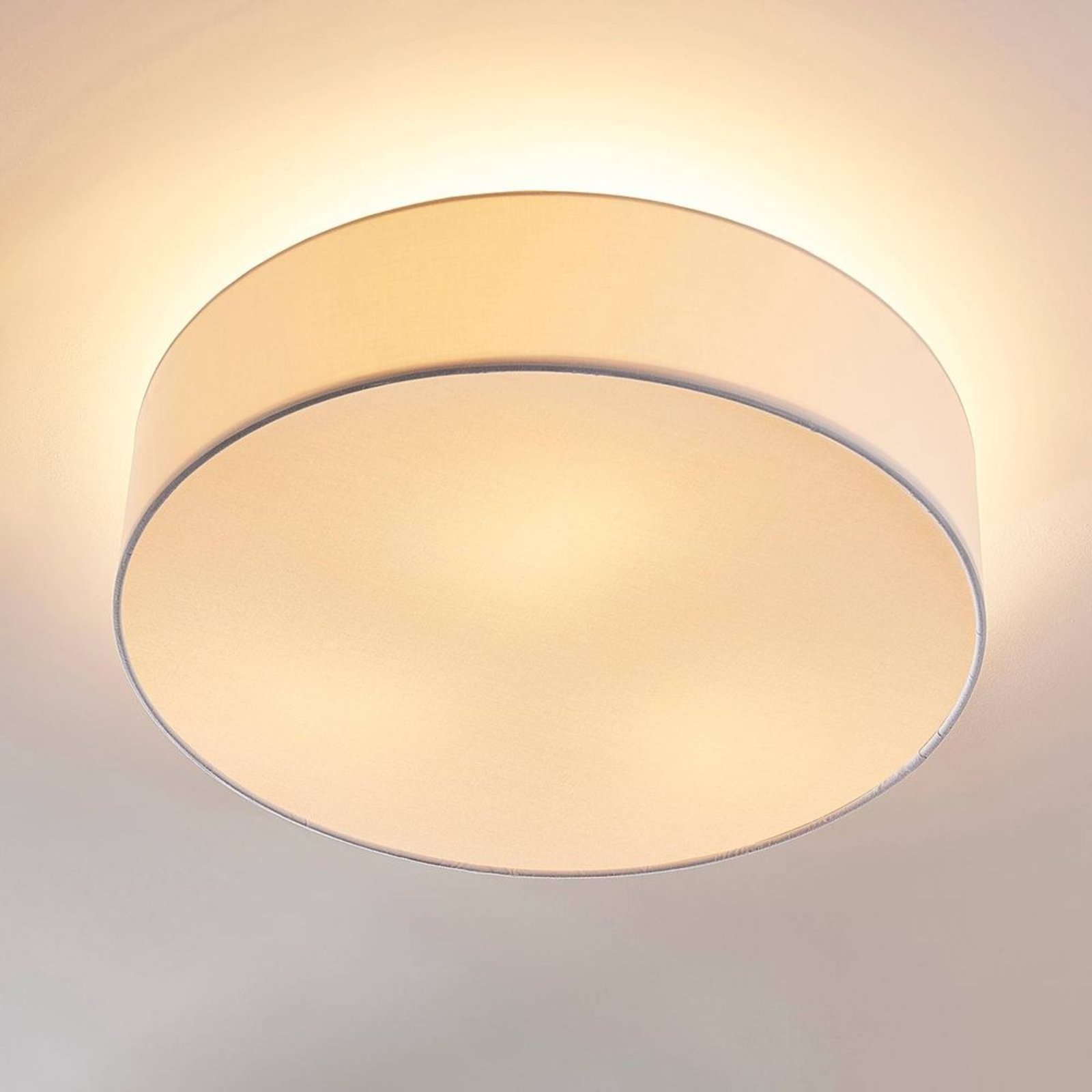 Sebatin Ceiling Lamp Ø50 White/Nickel - Lindby