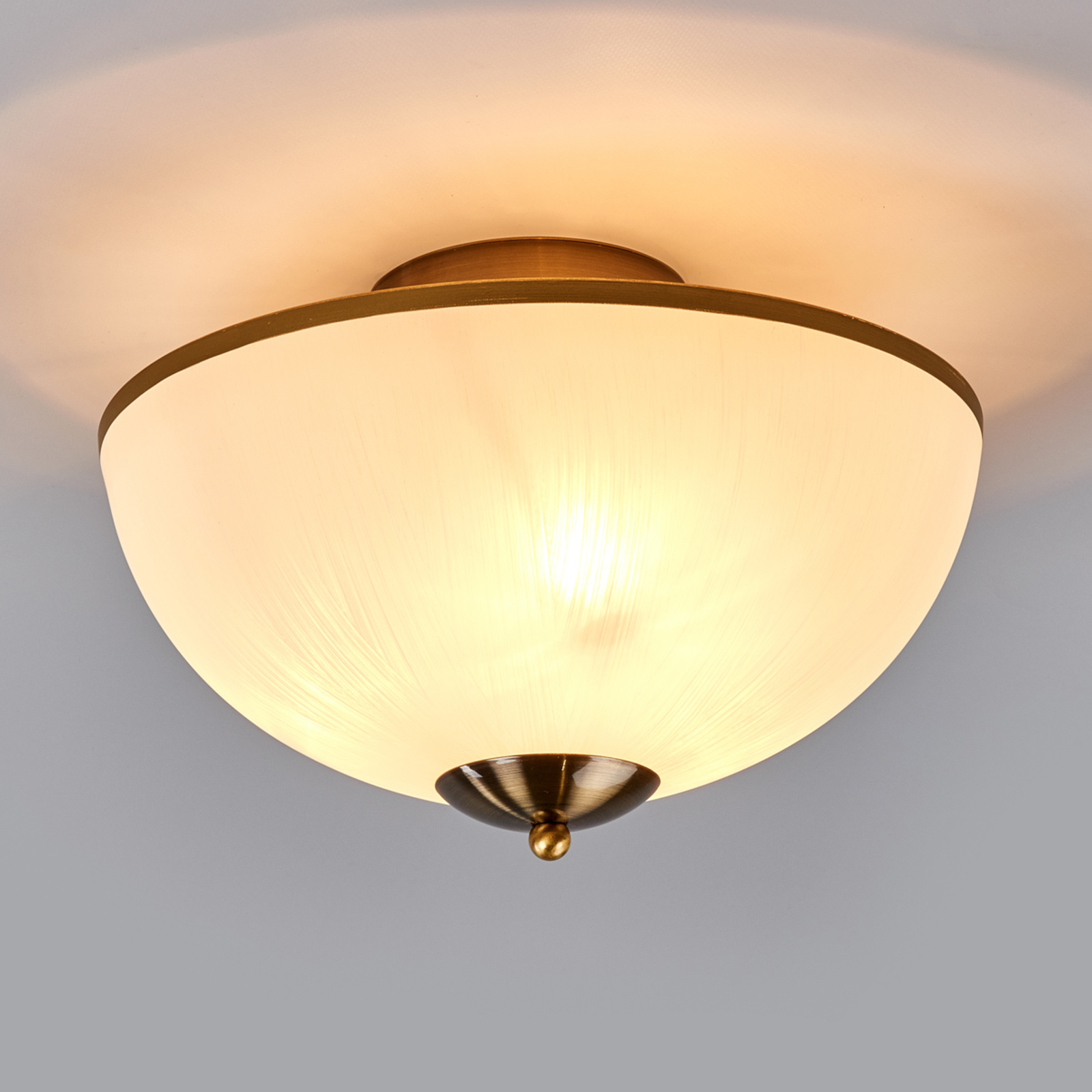 Searchlight Solid Brahama ceiling lamp, for Living / Dining Room, metal, glass, E14, 40 W, energy efficiency: A++, H: 21 cm