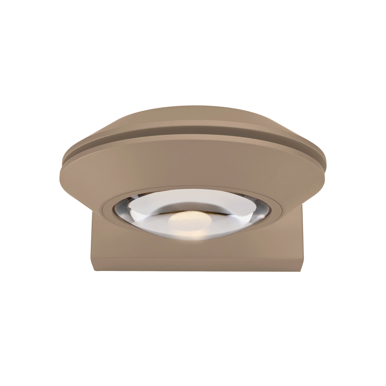 PURE LED stenska svetilka Oculis, bronasta barva 30 cm, železo, 2-svetilna.