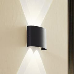 Lindby udendørs LED-væglampe Ithan, 2 lyskilder, antracit, metal