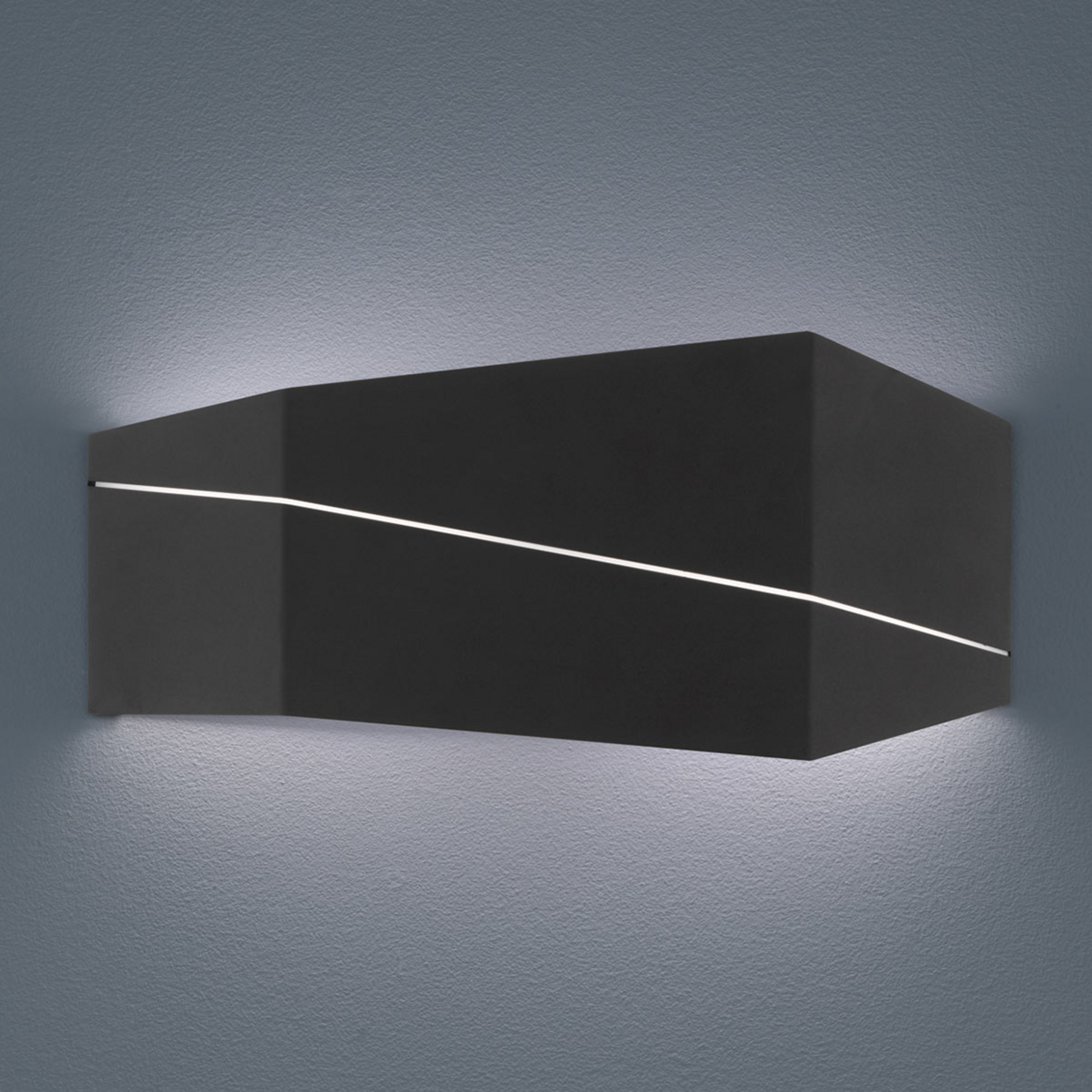 Zorro - moderne LED-Wandlampe in Schwarz matt