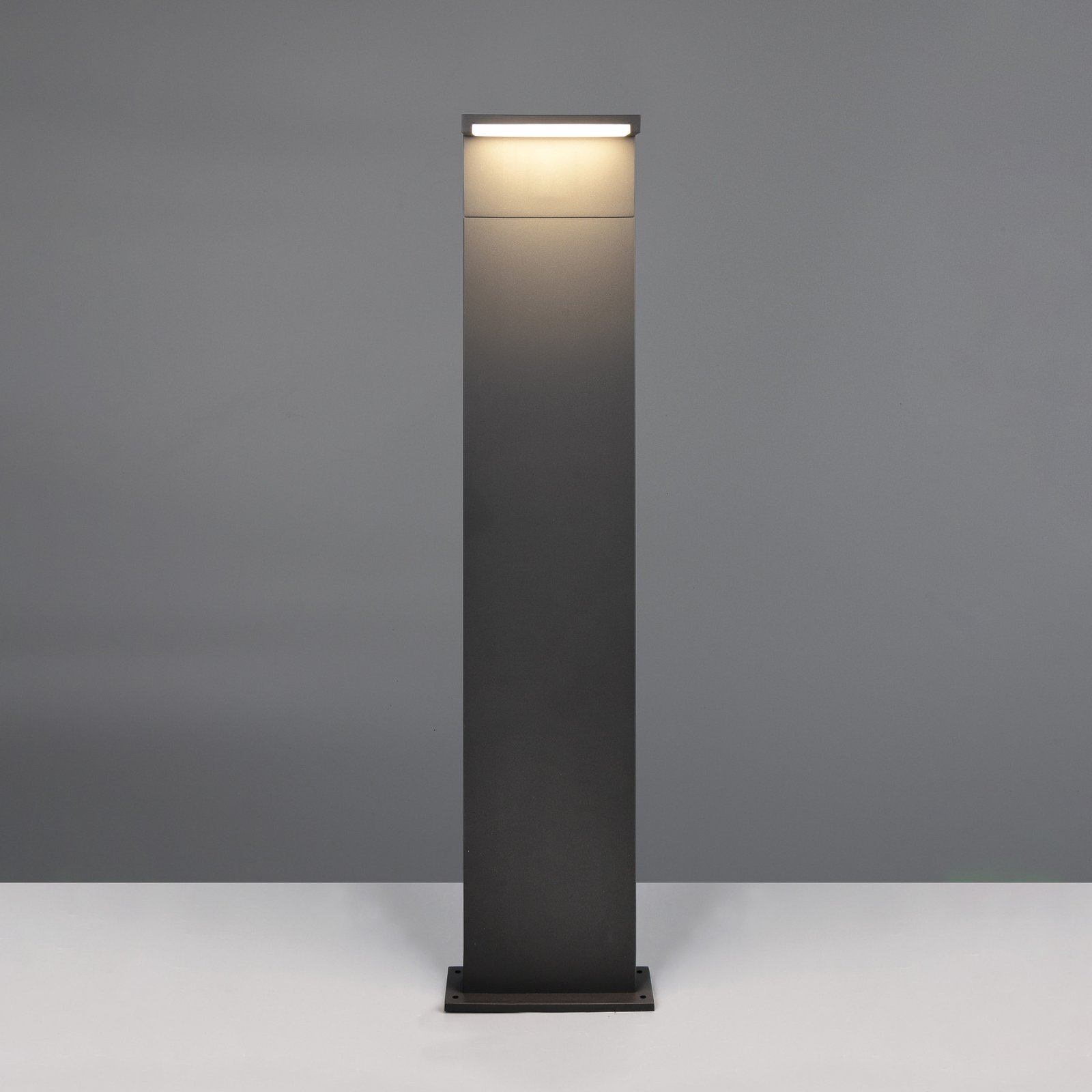 LED-Wegelampe Ravi, anthrazit, Höhe 100 cm, Metall, IP65