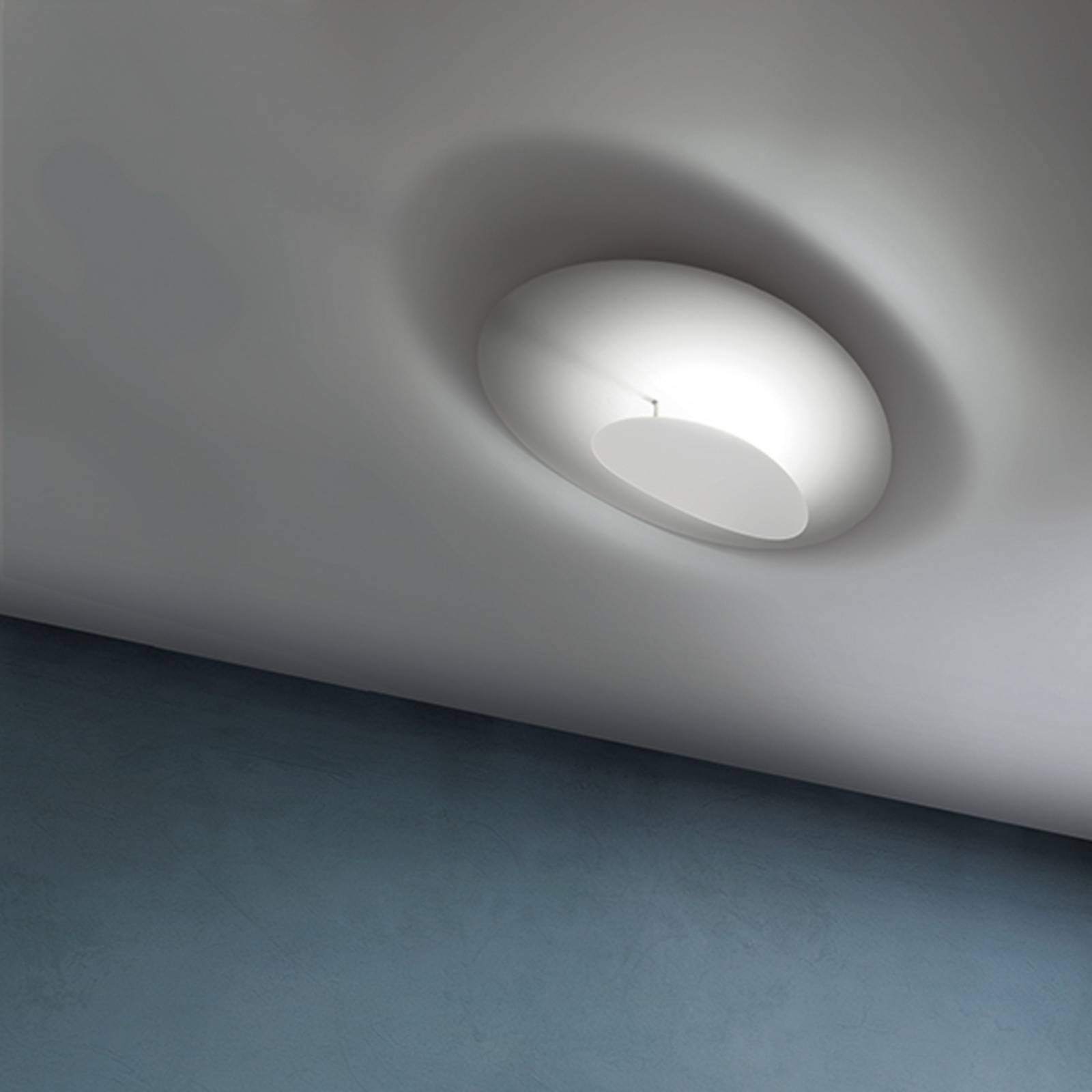 ICONE Masai Plafond à 1 lampe 927 70x44cm blanc/blanc