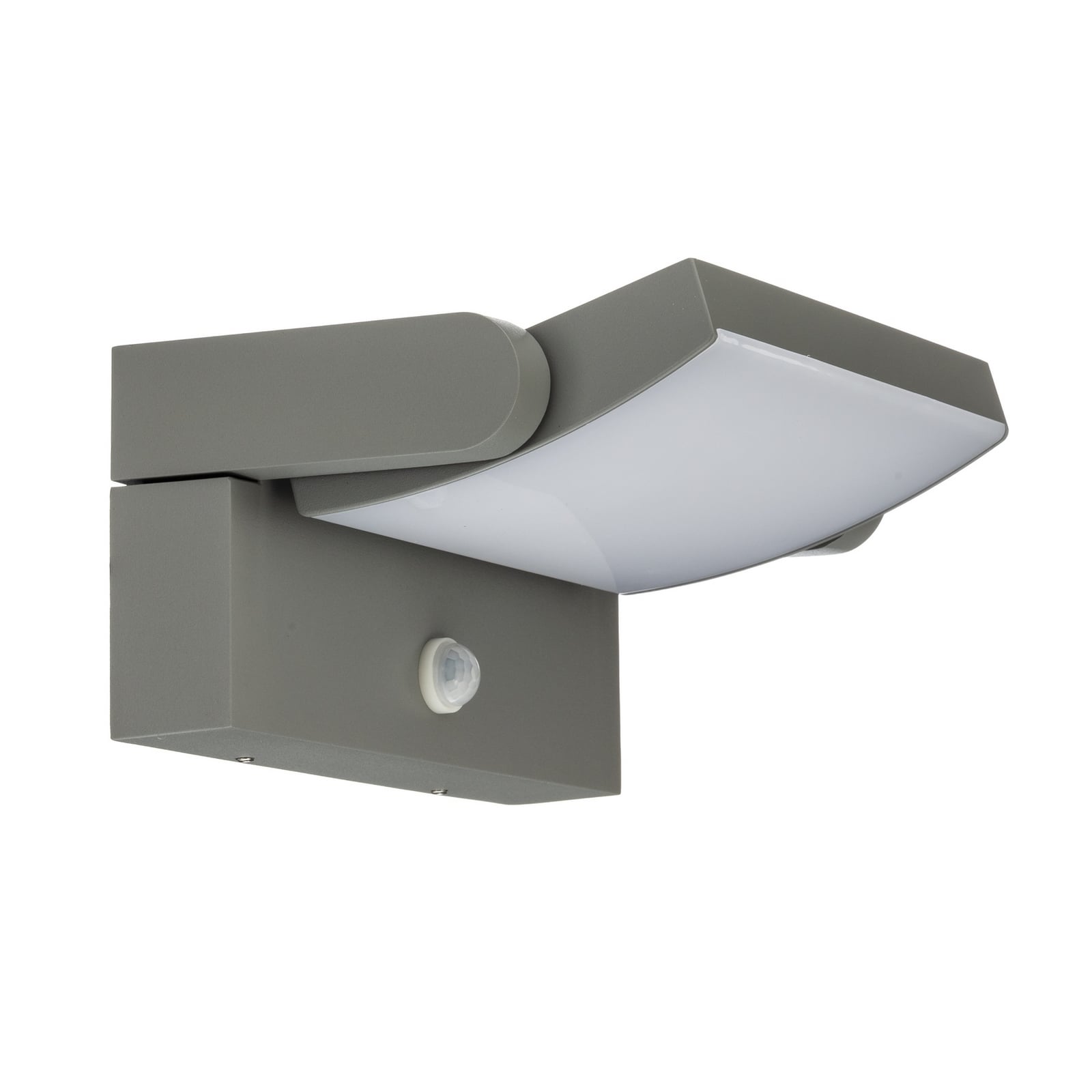 Sherin LED-Außenwandlampe Sensor hellgrau schwenkbar -Lindby