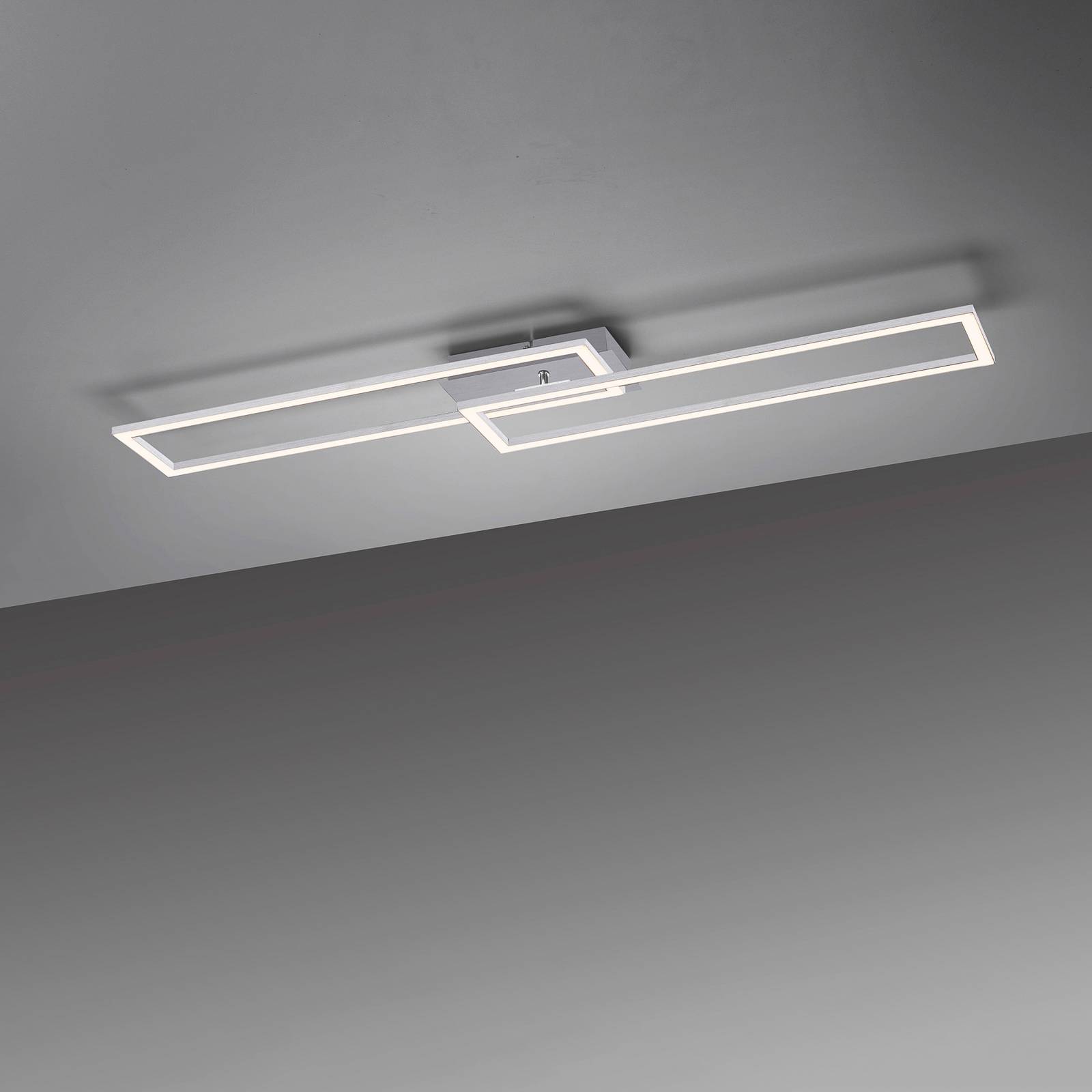 LED-loftslampe Iven stål dæmpet 101,6×19,8cm