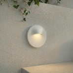 Lindby LED recessed wall lamp Alune, white, round, Ø 8 cm, IP65