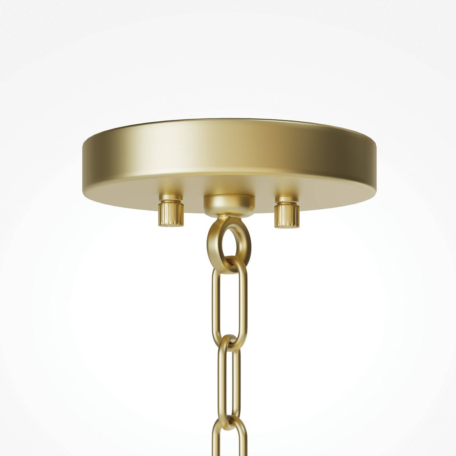 Lampa wisząca Boulder, przezroczysta/złota, szkło, Ø 67 cm, E14