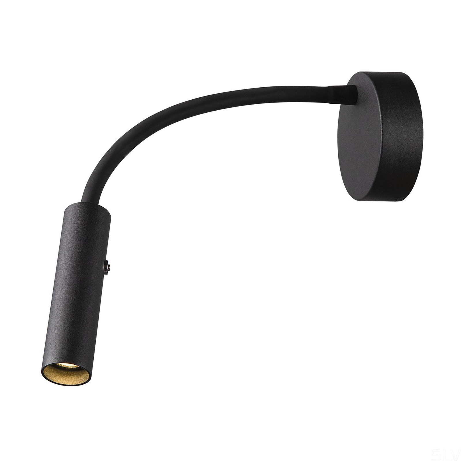 SLV Karpo Goose LED wandlamp, dimbaar, zwart