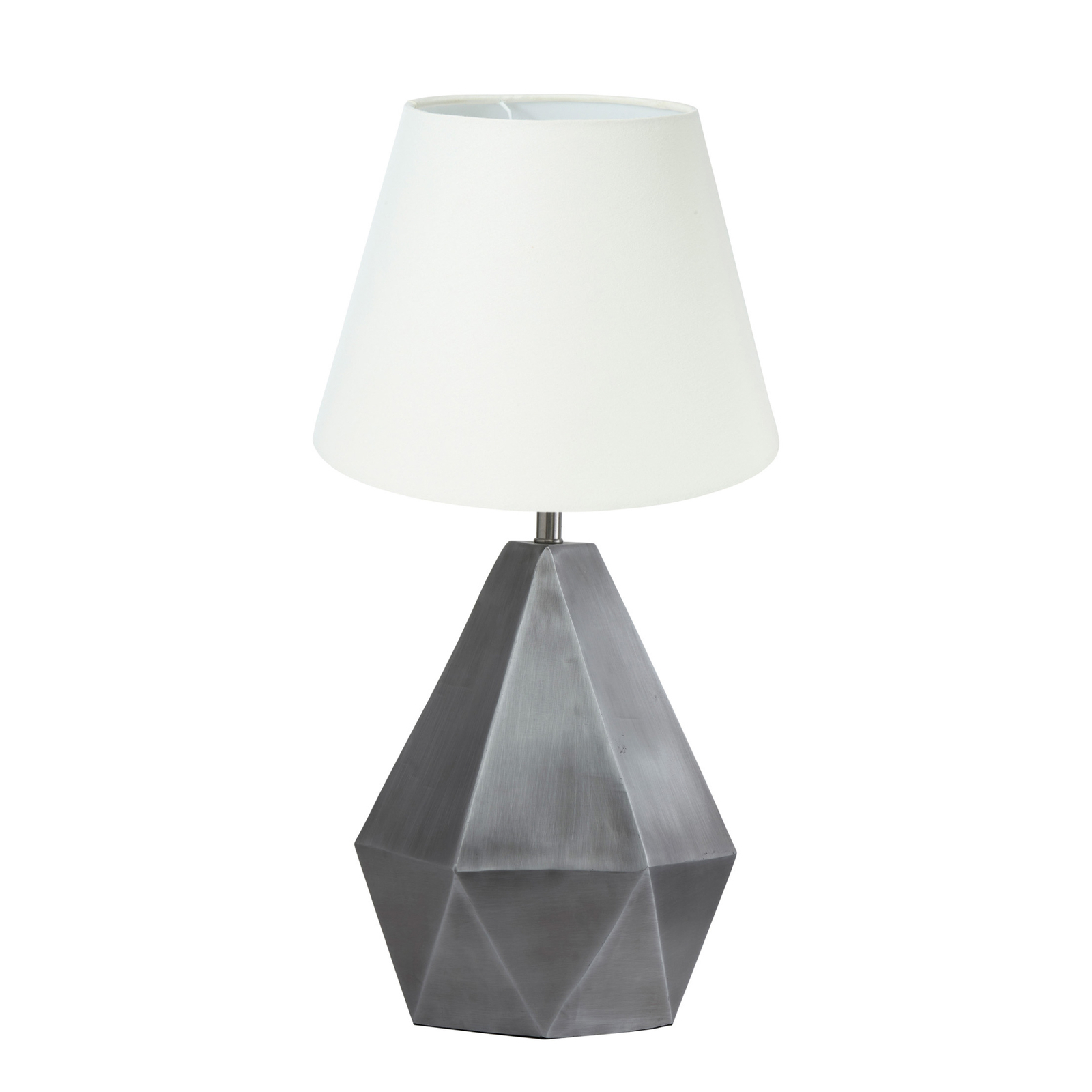 PR Home Trinity asztali lámpa Ø25cm ezüst/fehéres