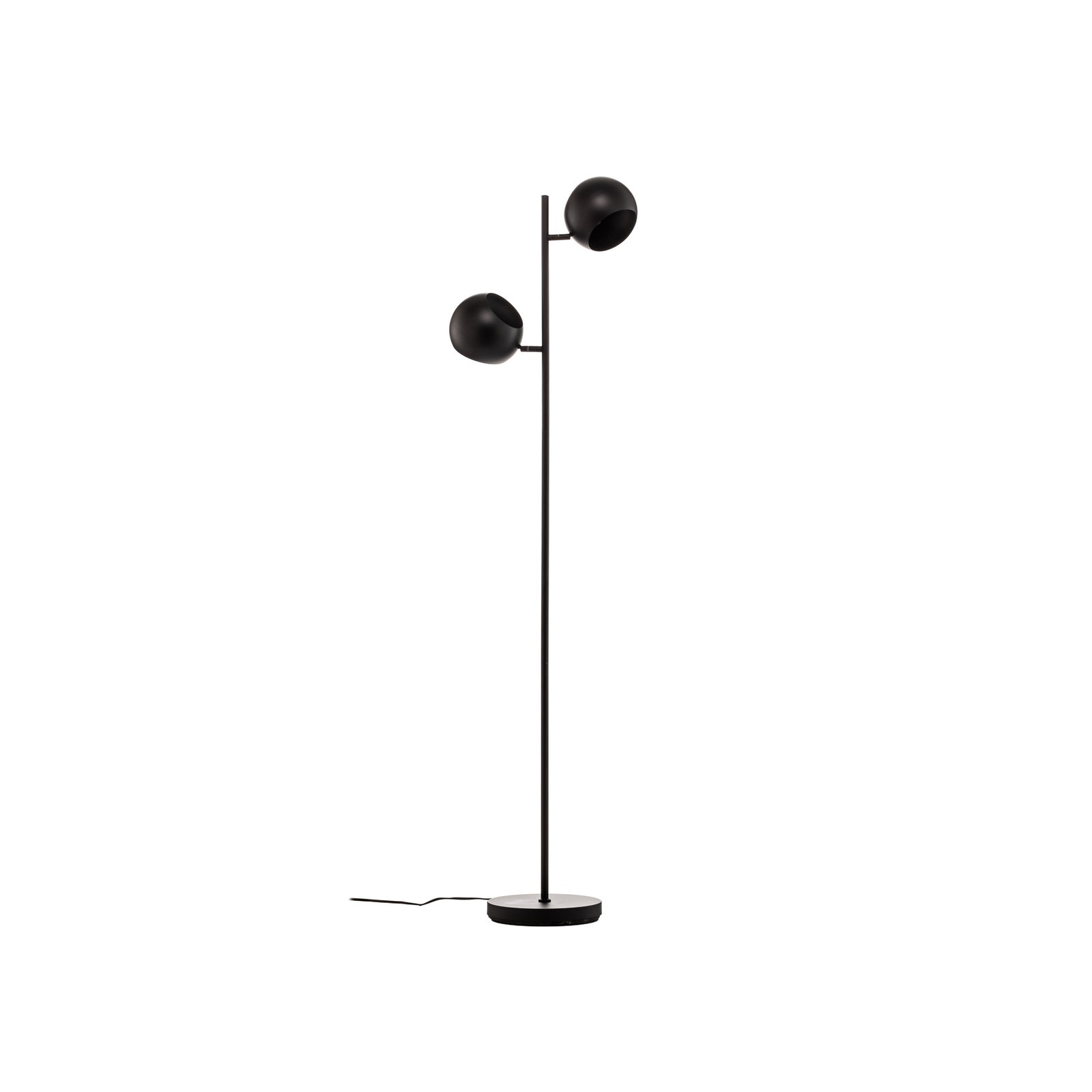 Edgar floor lamp, two-bulb, black