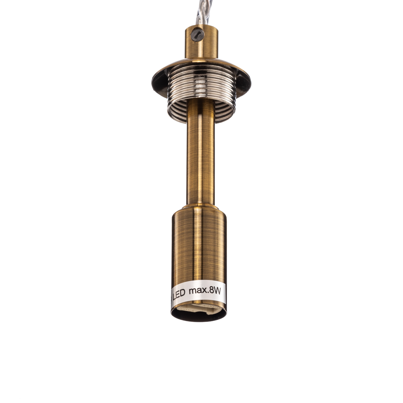 Lucande Freylin pendant light, 3-bulb, amber, glass, 38 cm