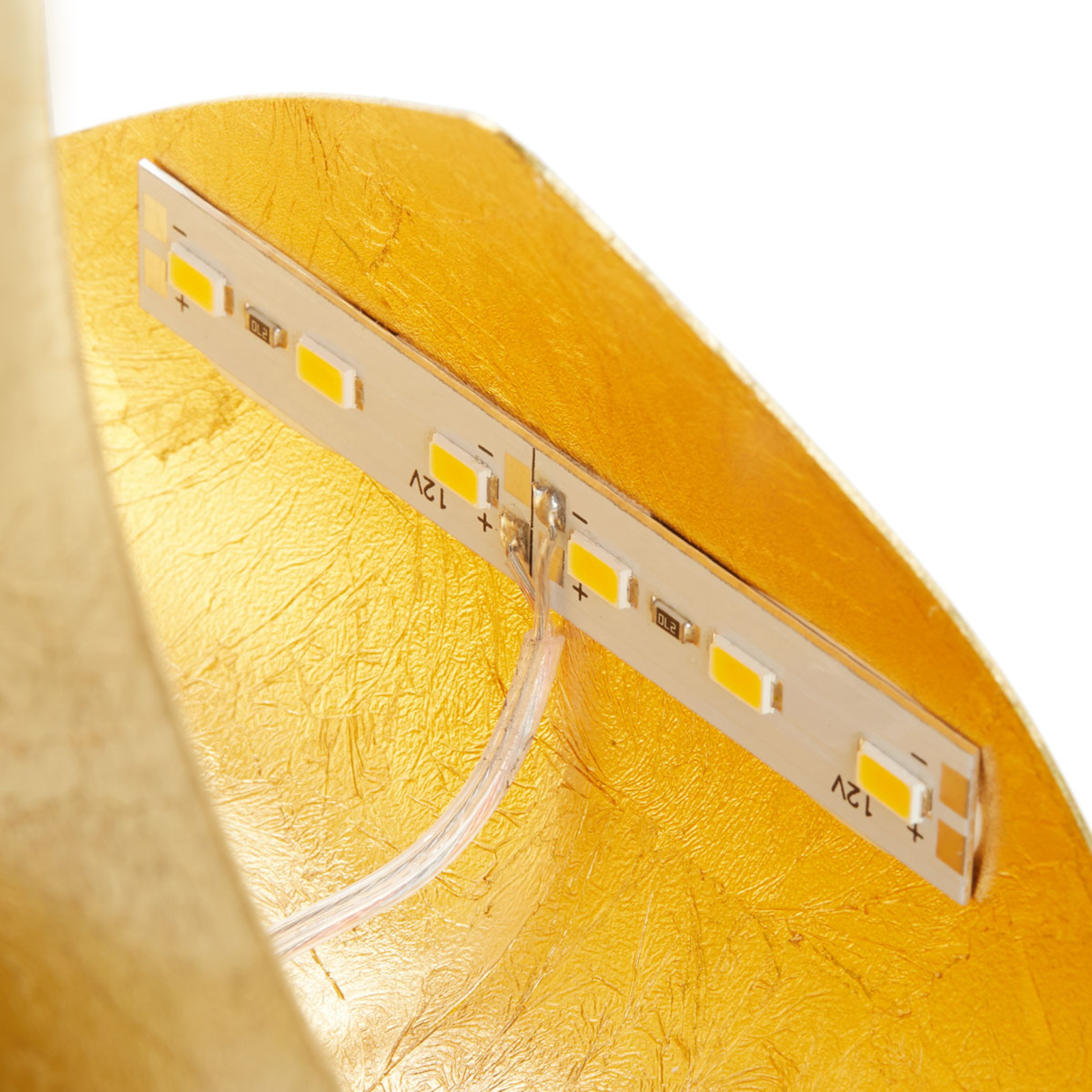 Gedraaide LED wandlamp Nevis uit metaal