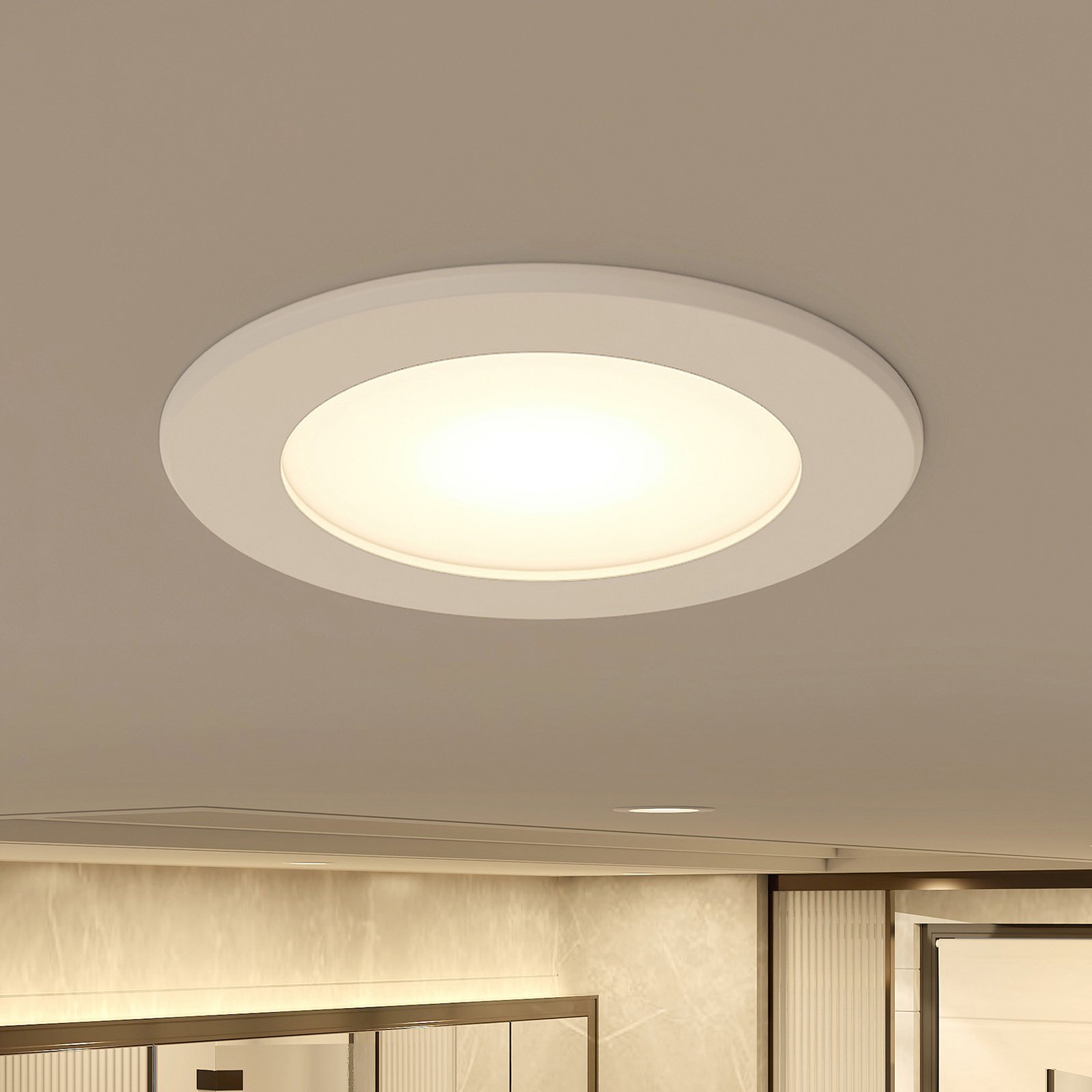 Prios Rida LED-downlight, CCT, 9,7 cm, 7 W