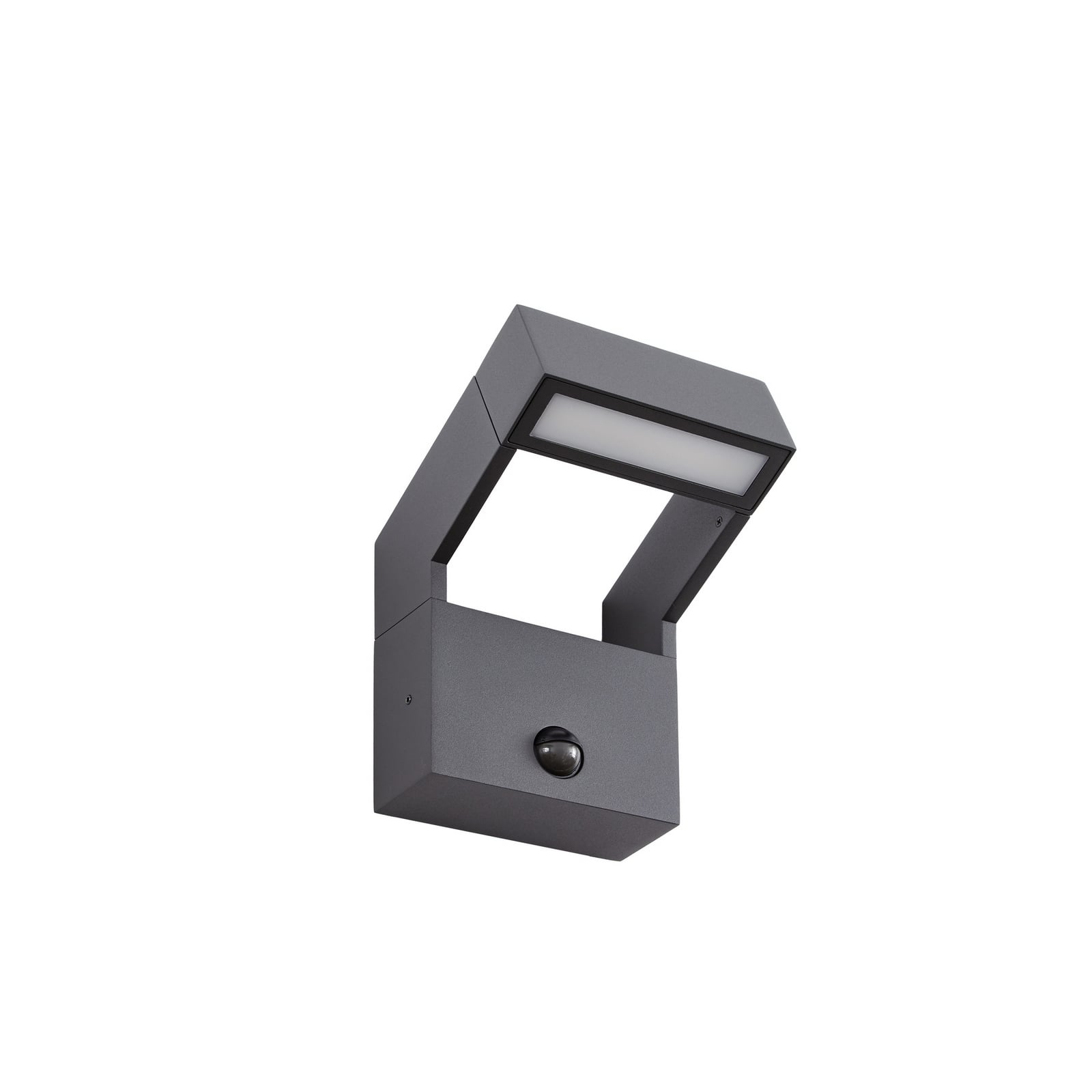 Lampa de perete pentru exterior cu LED Arcchio Kovato, cu senzor, gri închis,