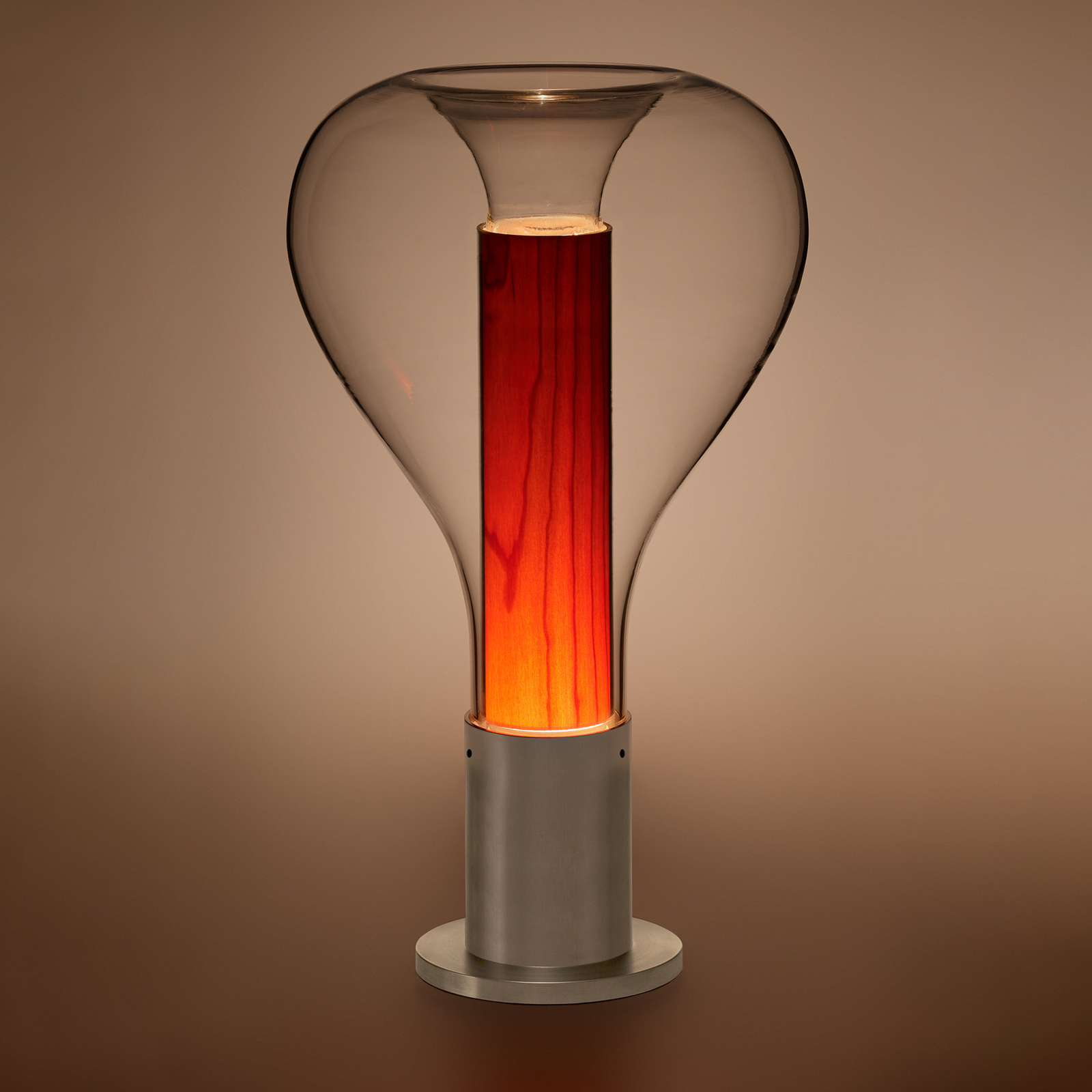 LZF Eris LED επιτραπέζιο φωτιστικό γυάλινο κάλυμμα, αλουμίνιο