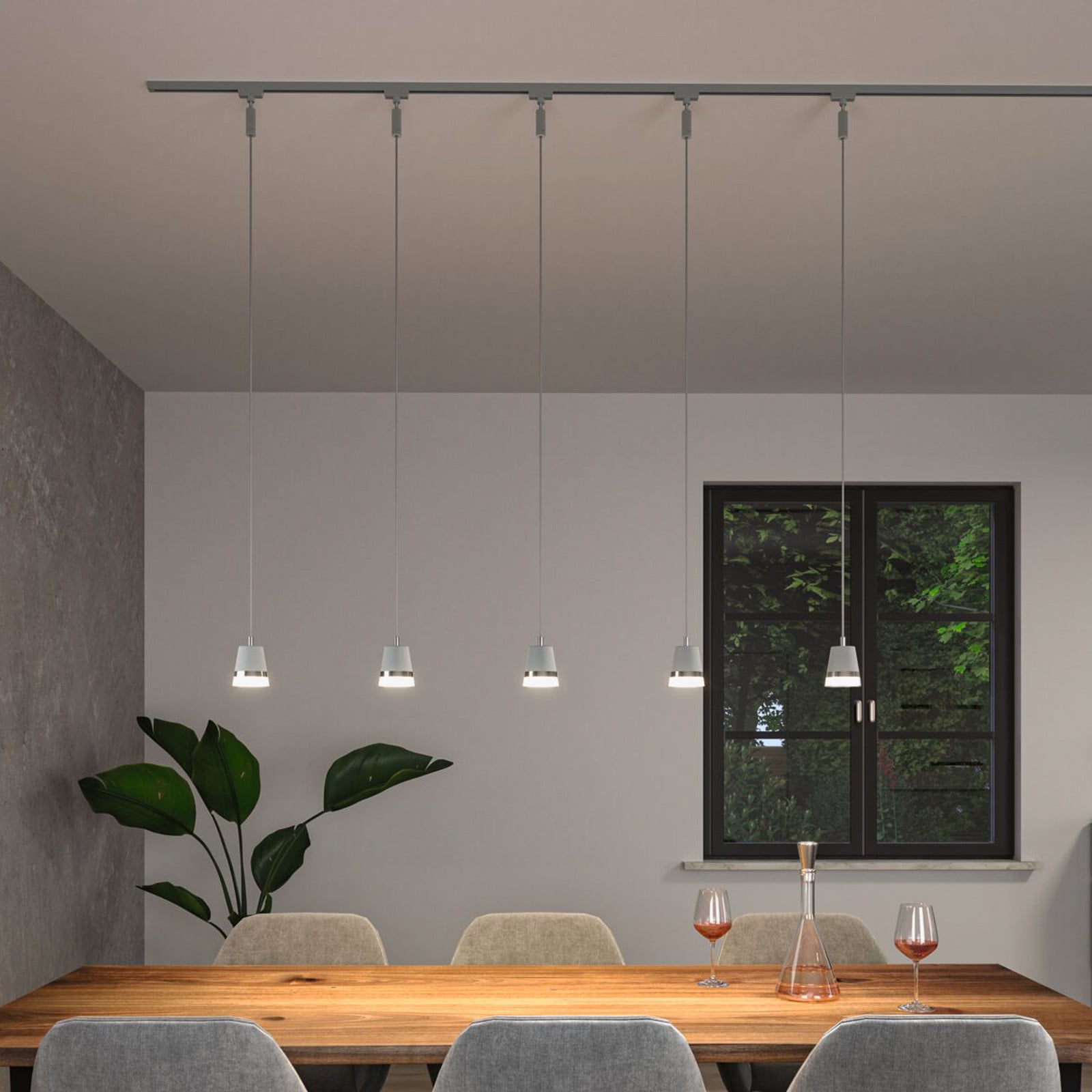 Paulmann URail Suspension Luminaire Cône Chrome Mat GU10