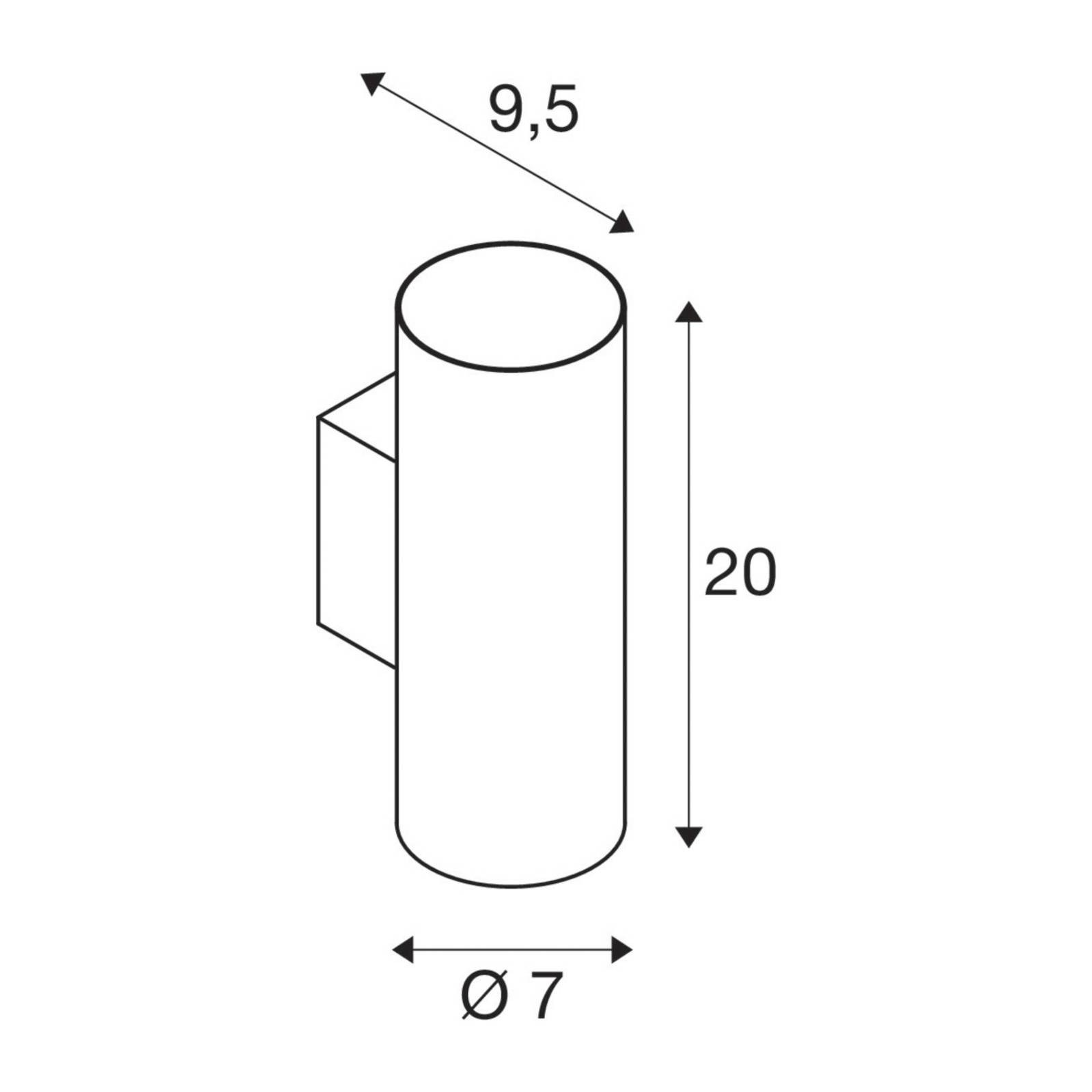 SLV Asto Tube kinkiet, GU10, up/down, biały