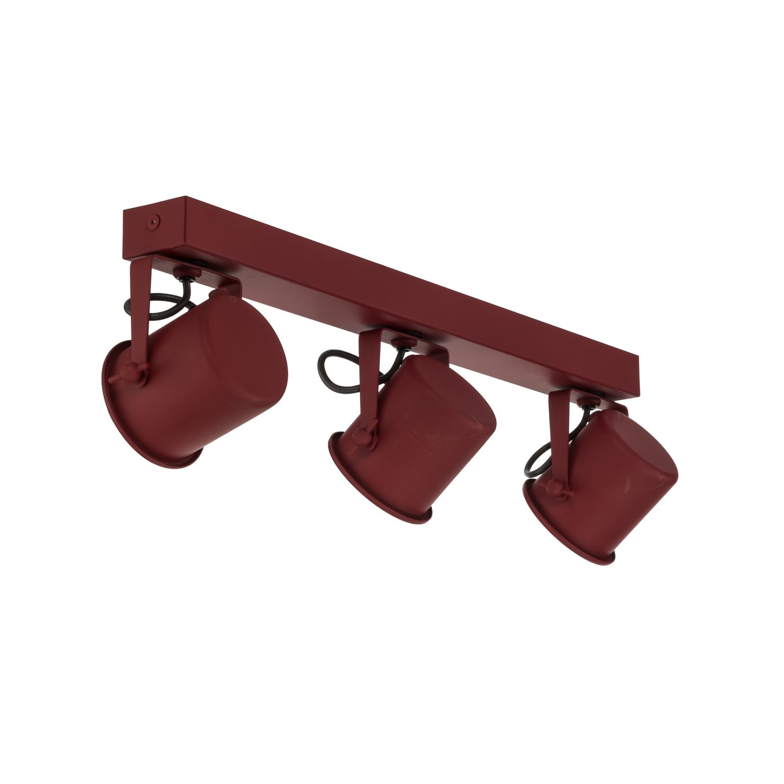 Deckenspot Canico, dreiflammig, rot