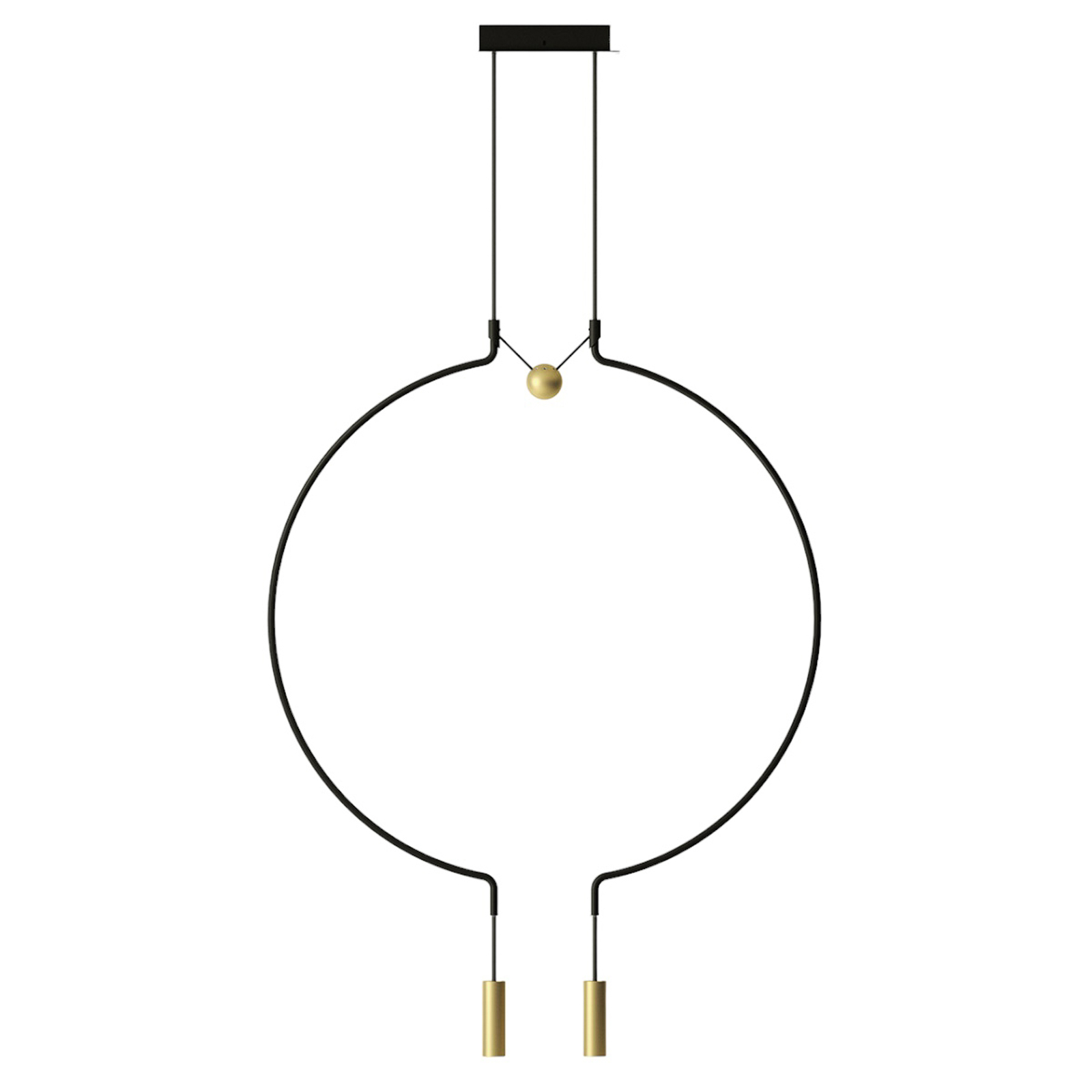 Axolight Liaison M2 hanging lamp black/gold 84 cm