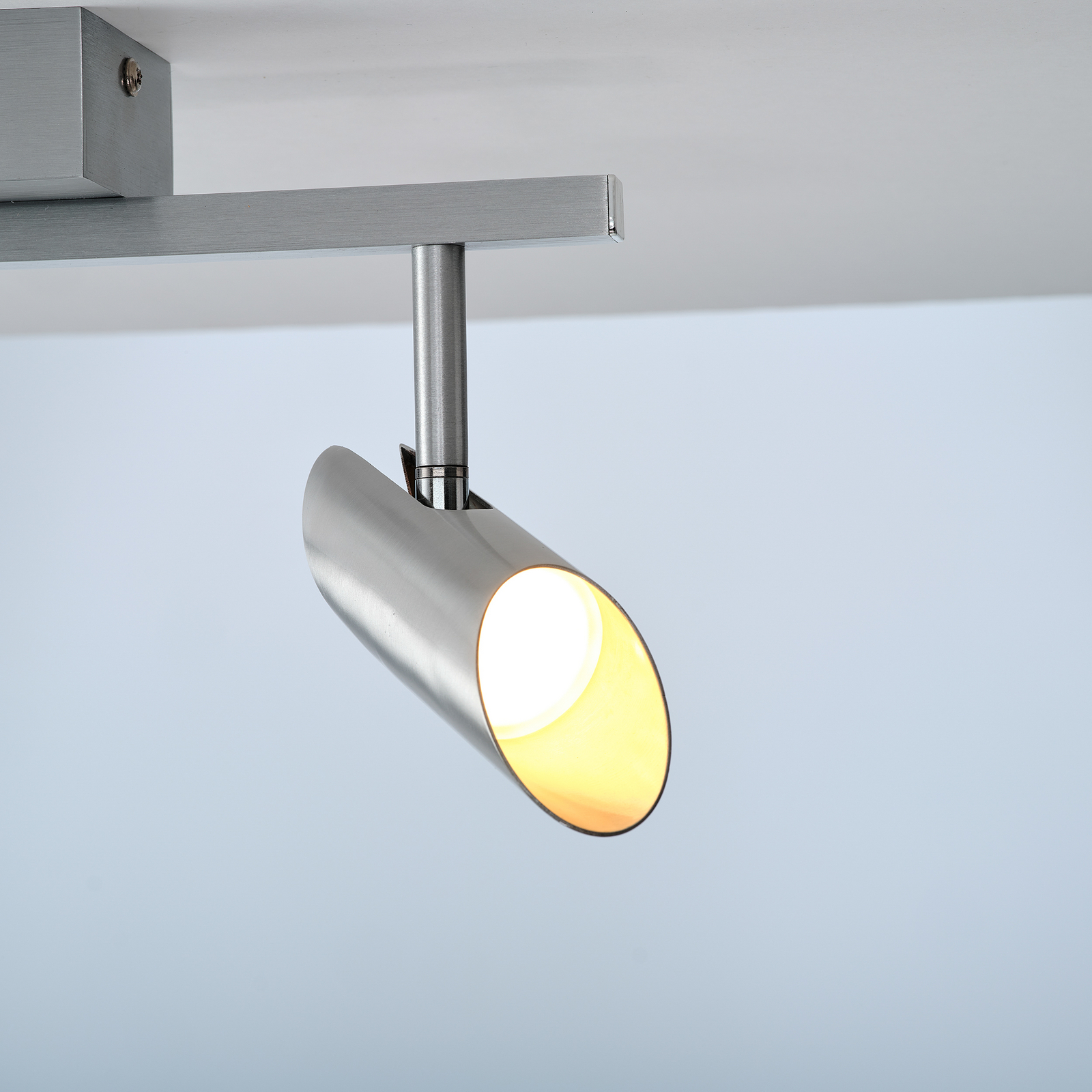 LED таванни прожектори Risell, дължина 35 cm, цвят алуминий