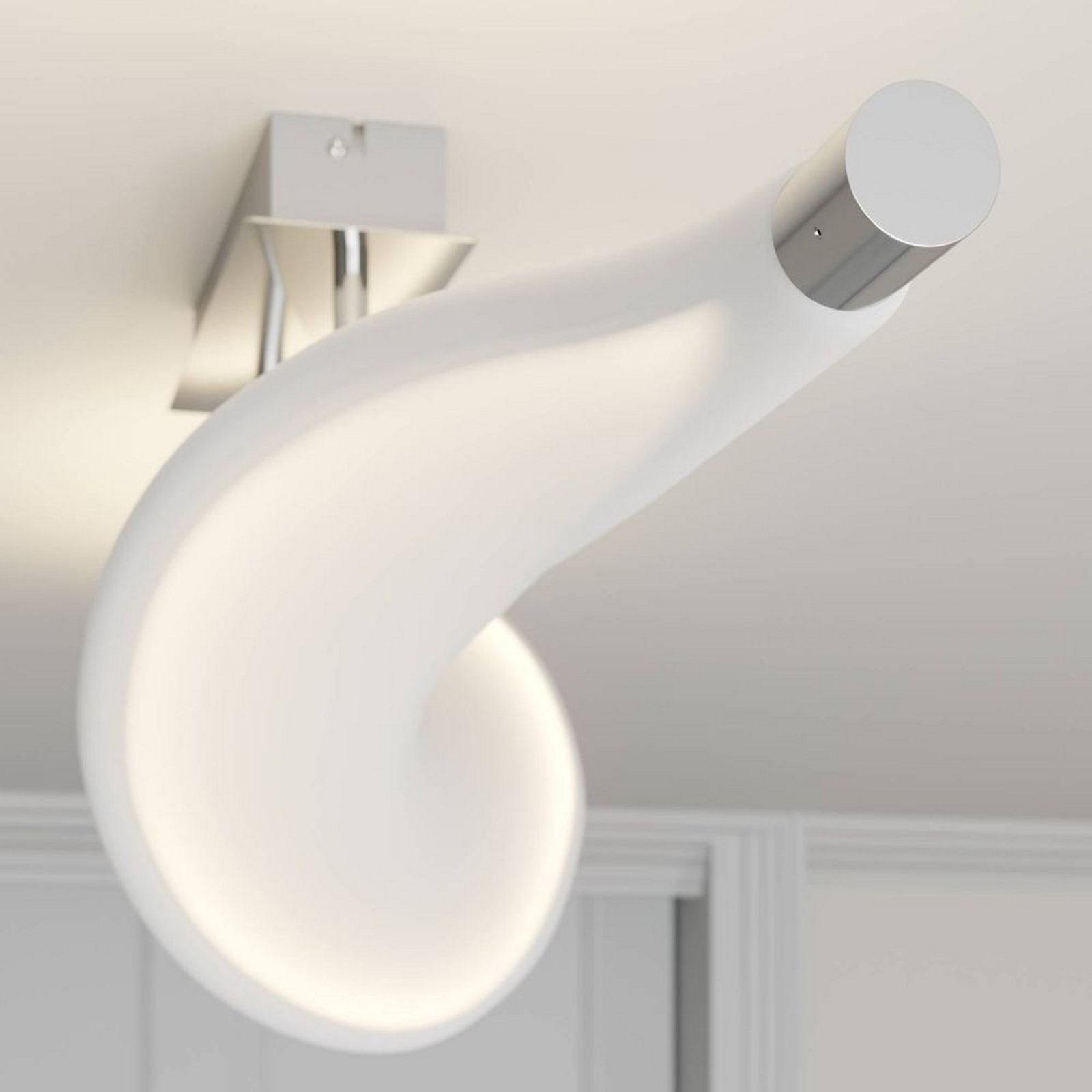 Edano LED Plafonieră White/Chrome - Lucande