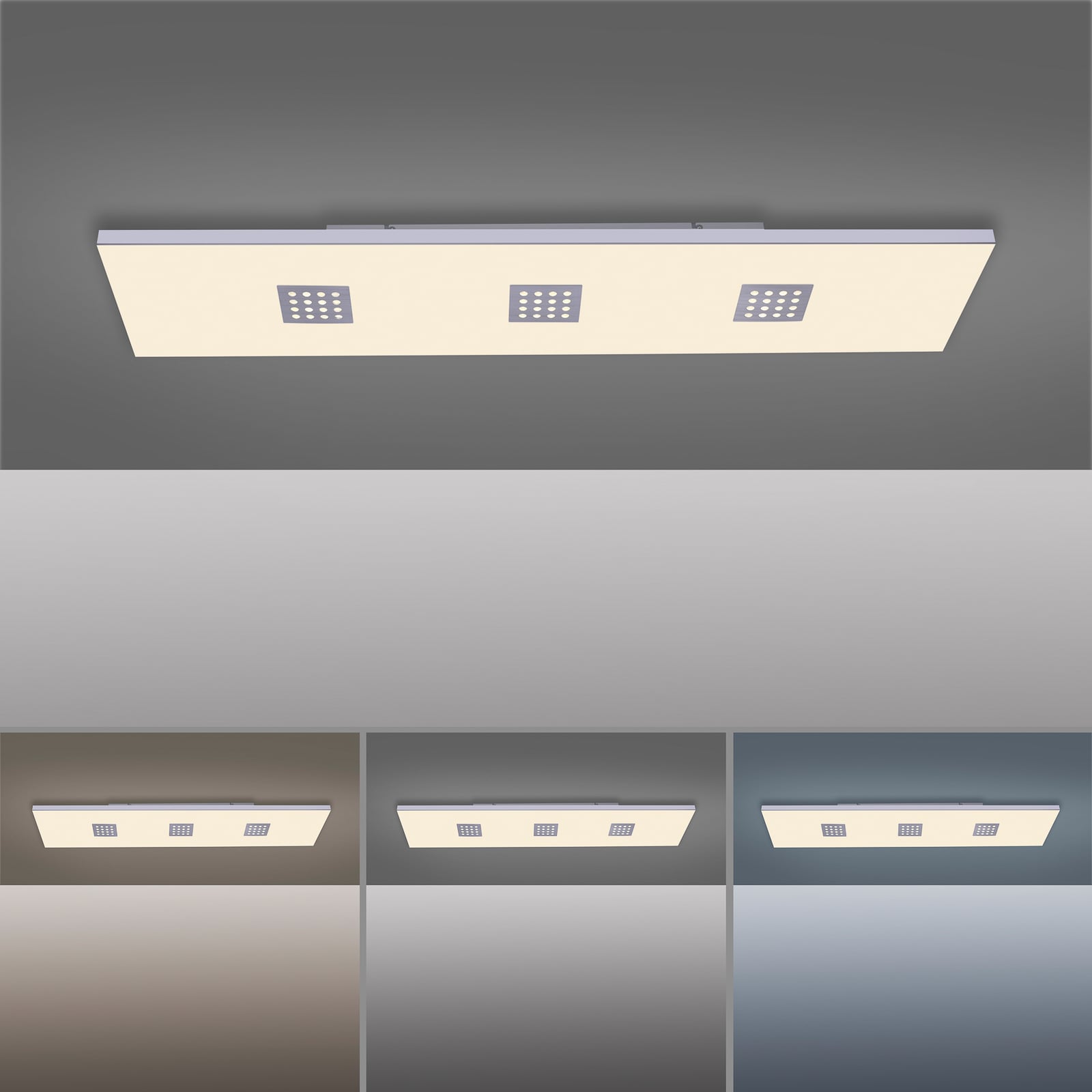 Neo LED-Deckenleuchte, 120cm, alu, CCT, Fernbedienung - PURE Neo LED-Deckenleuchte, 120cm, alu, CCT, Fernbedienung - PURE