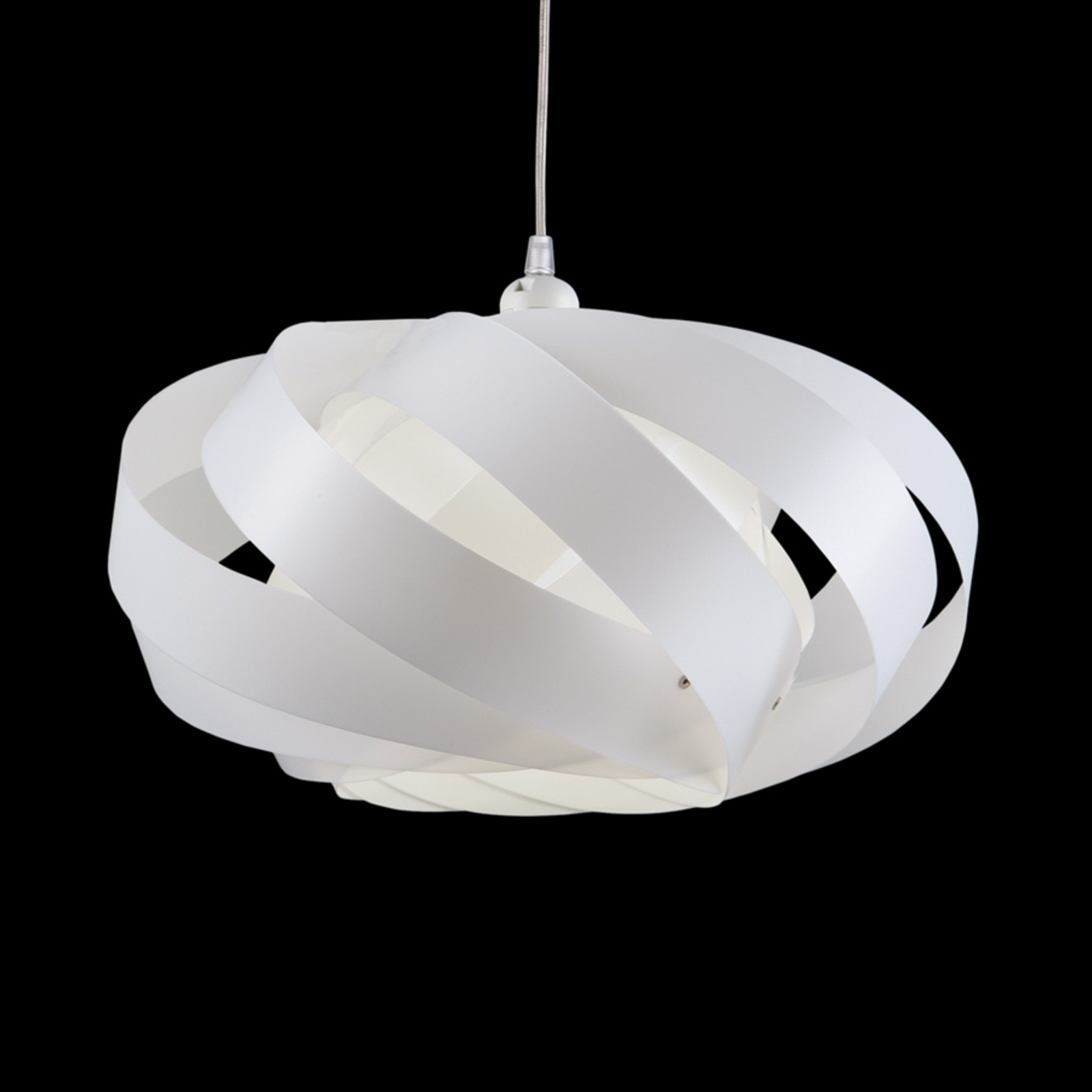 Hanglamp Mininest met strepen, wit
