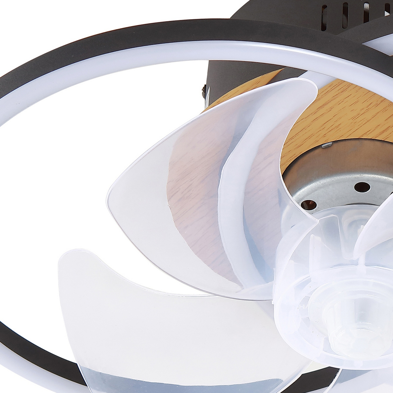 Lomana LED Ceiling Fan CCT Black - Lindby