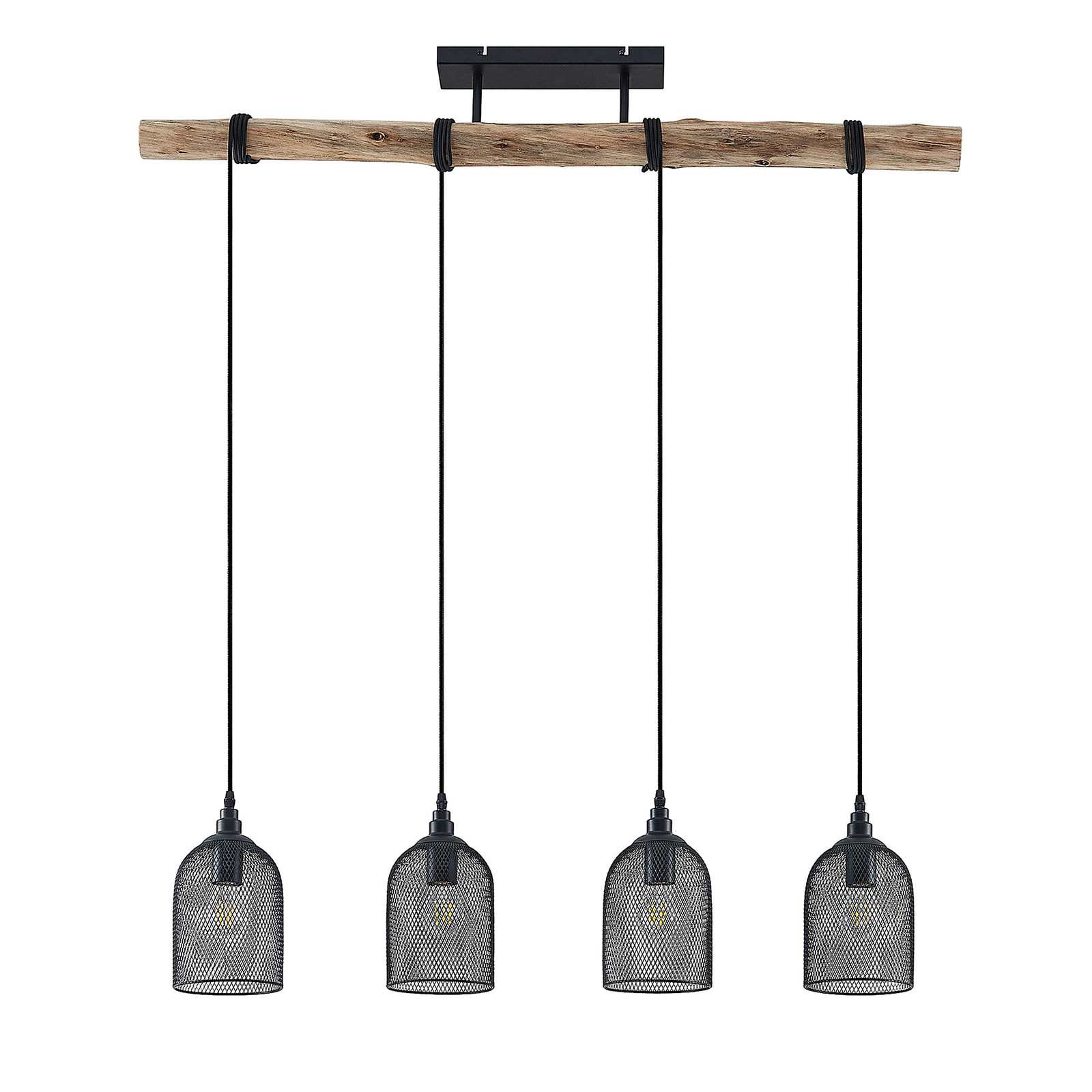 Lindby Dolcin hanglamp met mesh-kappen 4-lamps
