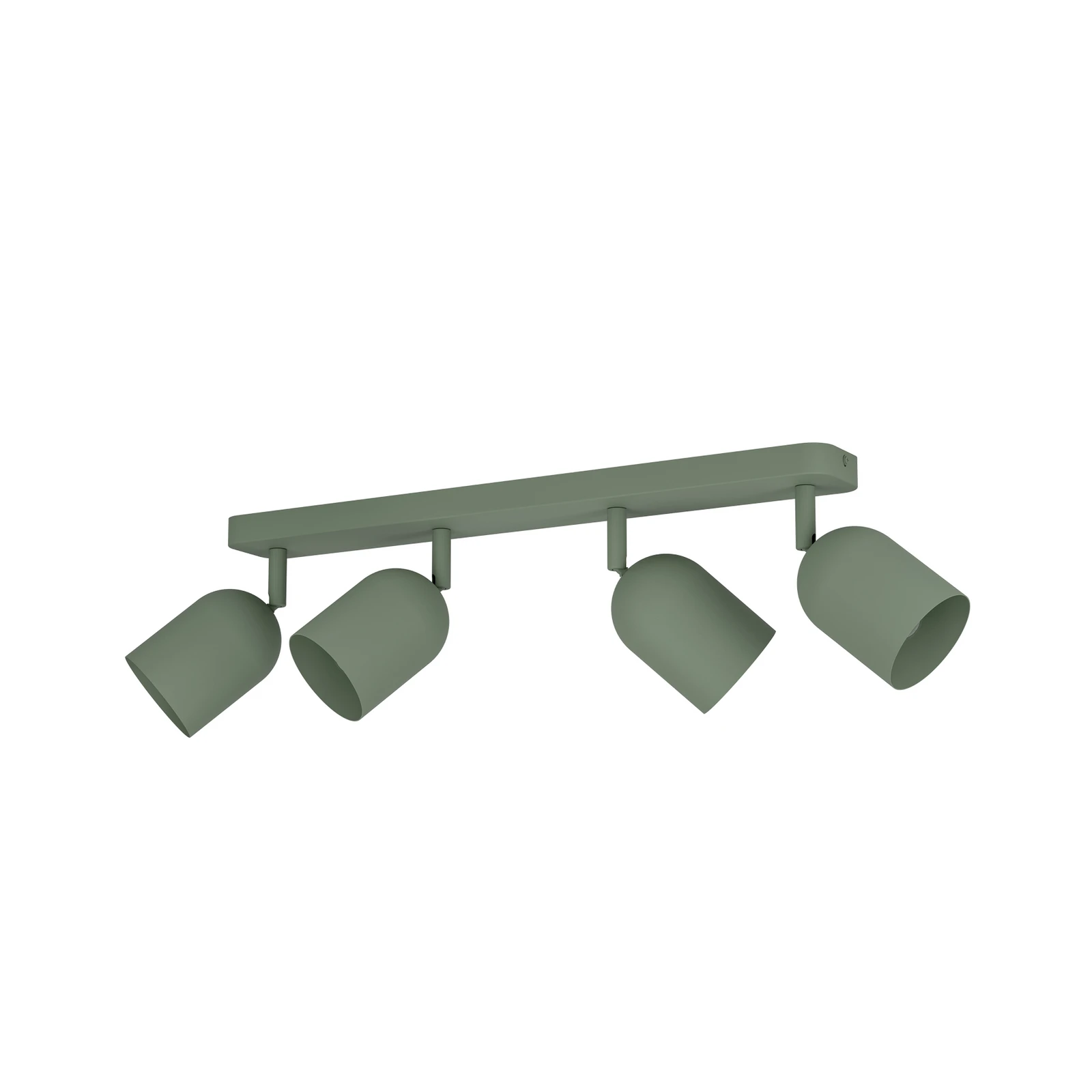 Spot pour plafond Tilston, vert foncé, longueur 58 cm, à 4 lampes, acier
