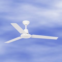 Přímočarý bílý stropní ventilátor ECO INDUS