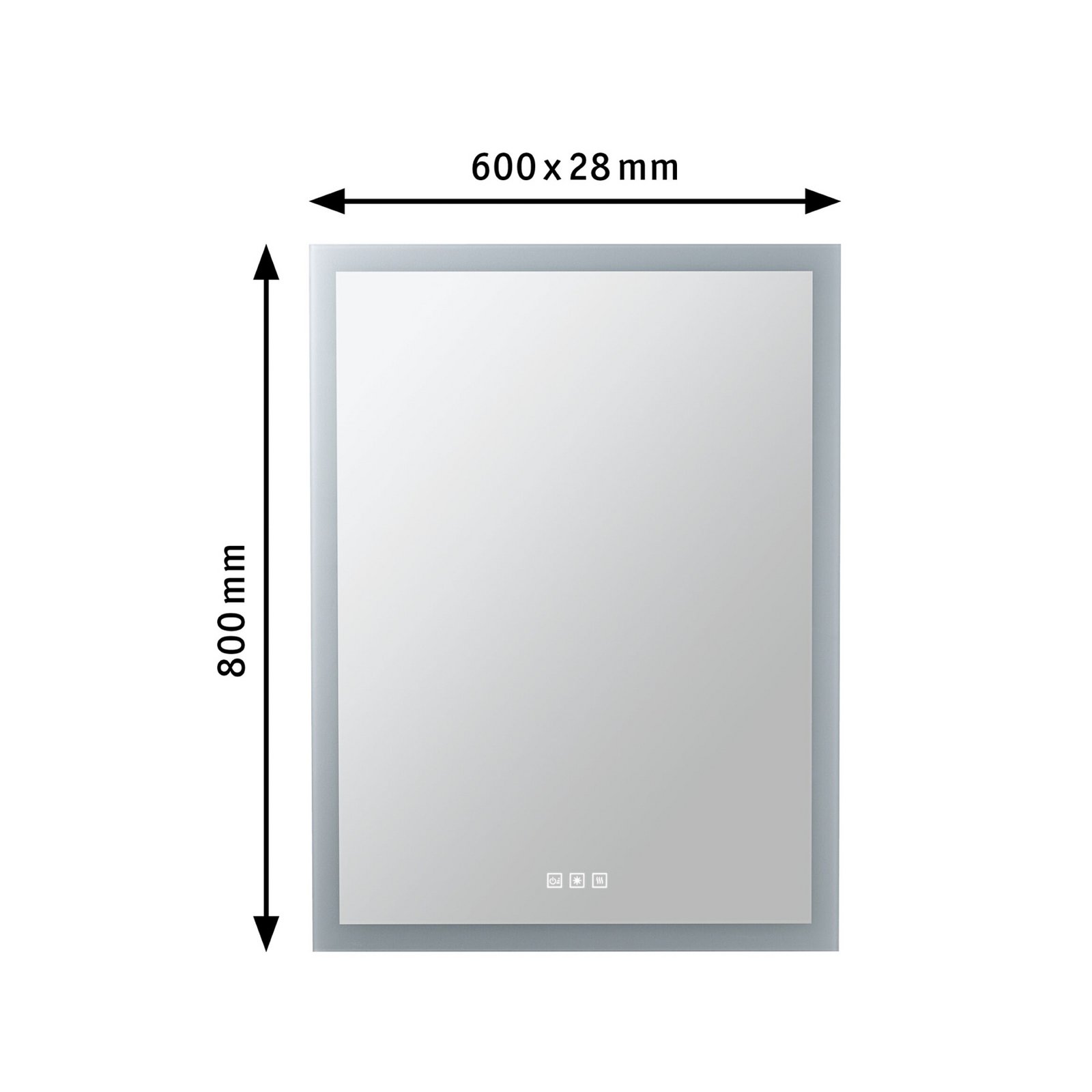 Paulmann LED wall mirror Mirra white 60x80 cm IP44 CCT