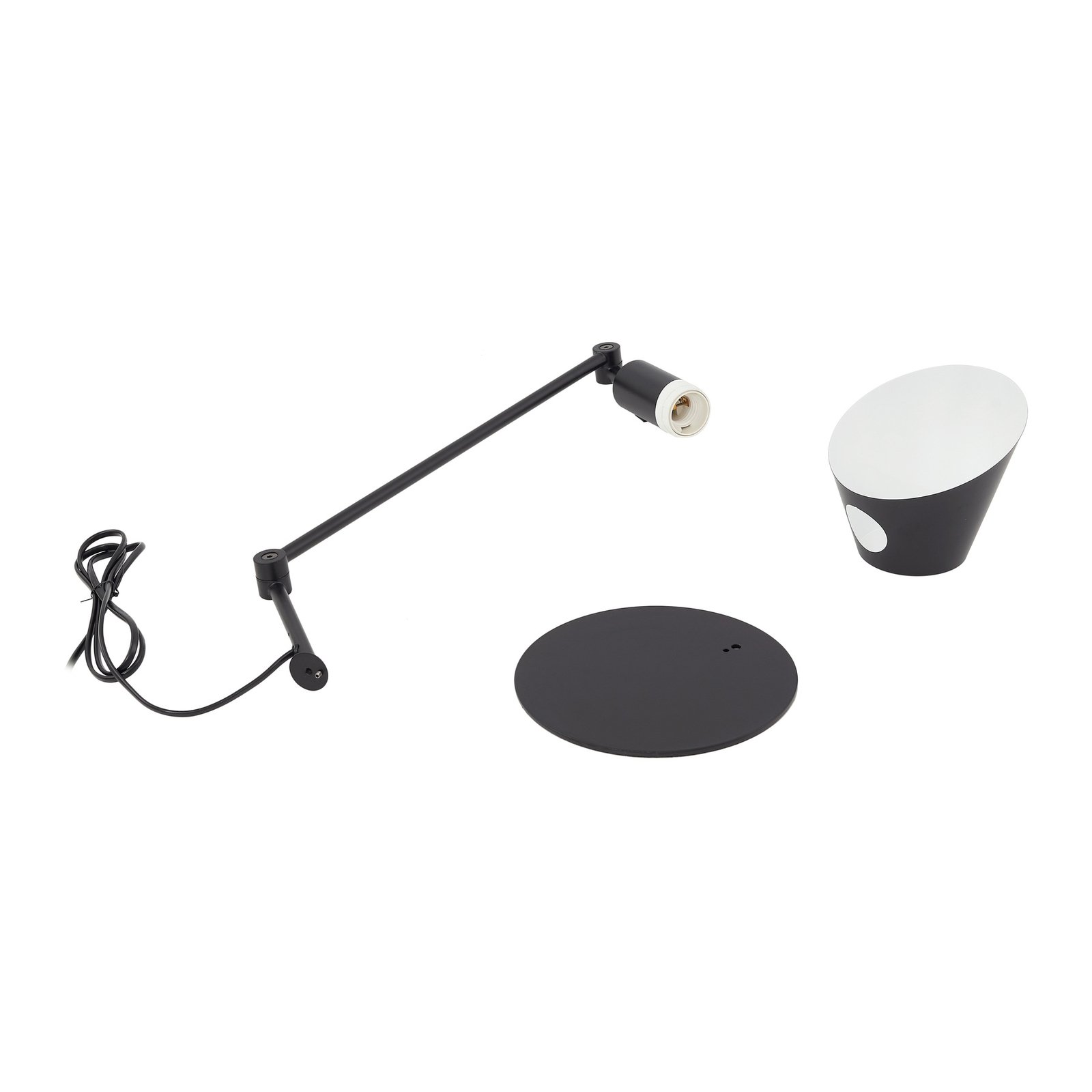 Lindby lampe à poser Corali, noir, métal, hauteur 64cm