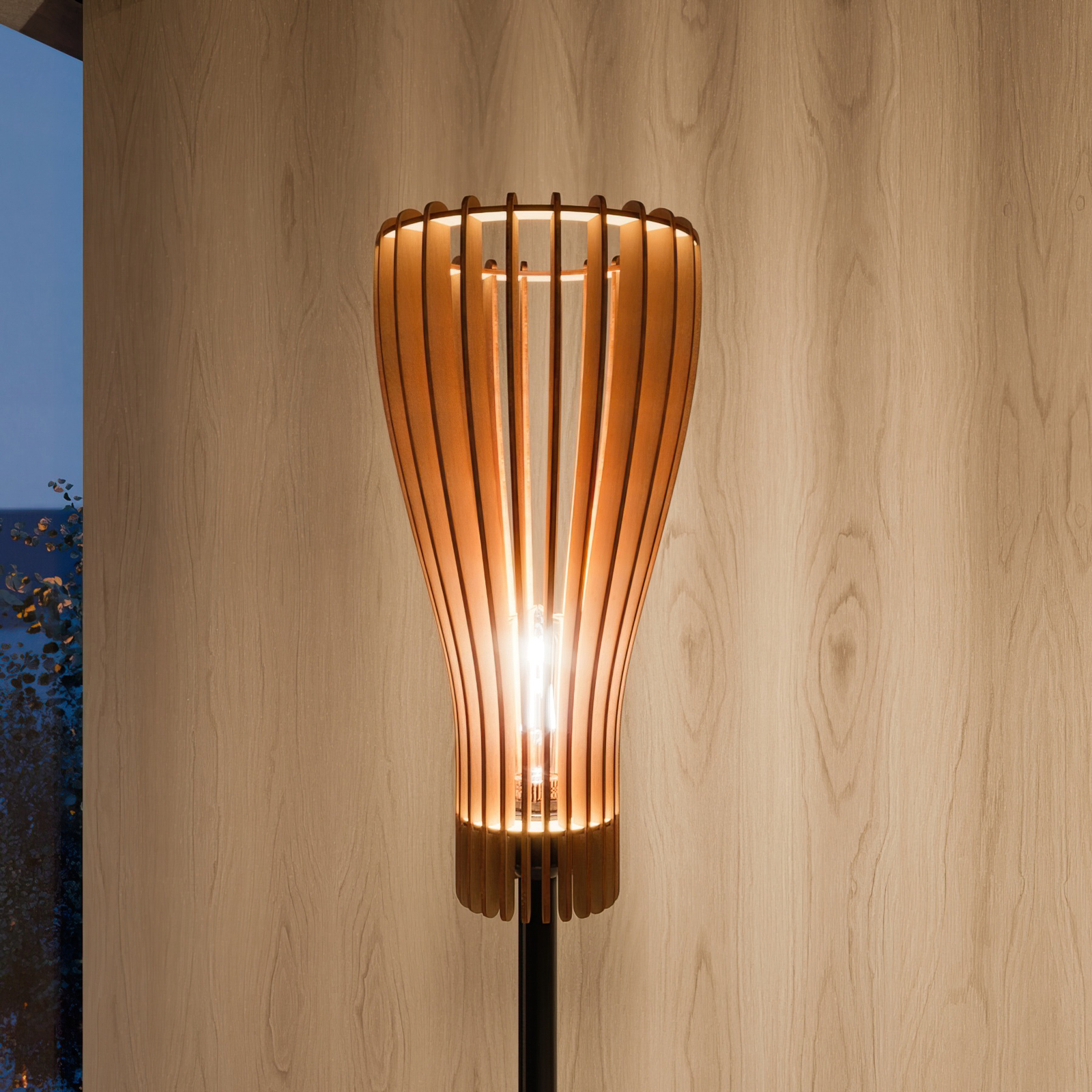 Envostar Furn floor lamp, metal/birch plywood