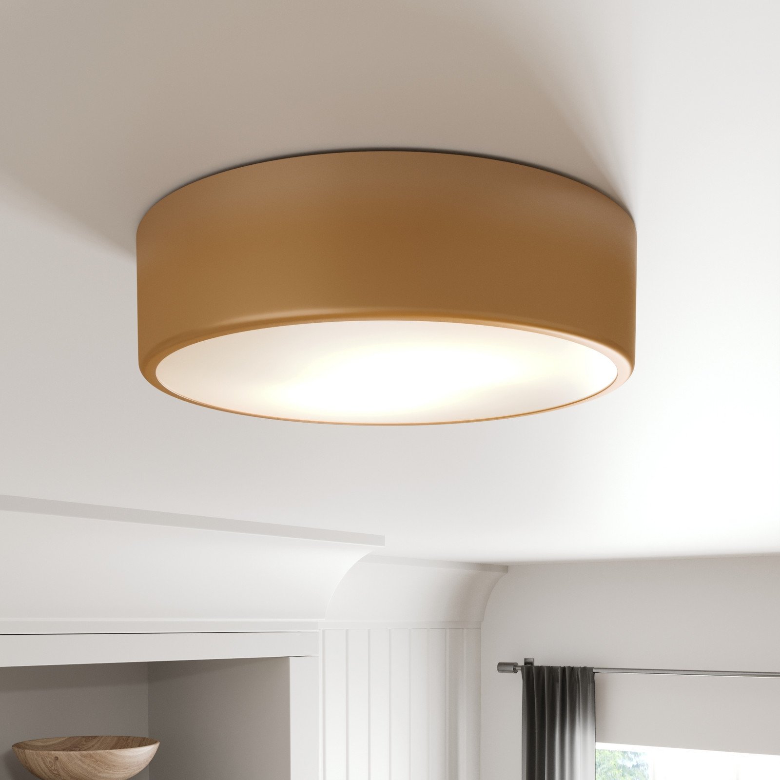 TEMAR LIGHTING Cleo plafonieră Ø 30 cm IP20 aurie metal E27 - Camera de zi / sufragerie - modern - Sticlă