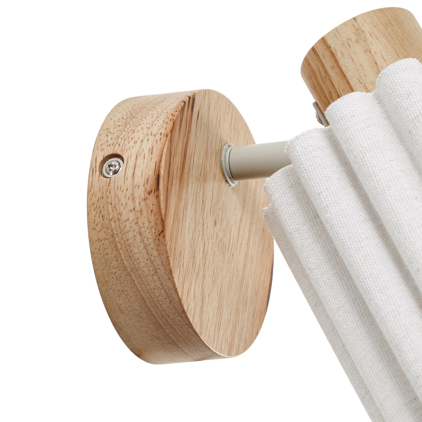 Shiloh spotlight till vägg, trä, linne, natur/beige, E14 – Lindby Shiloh spotlight till vägg, trä, linne, natur/beige, E14 – Lindby