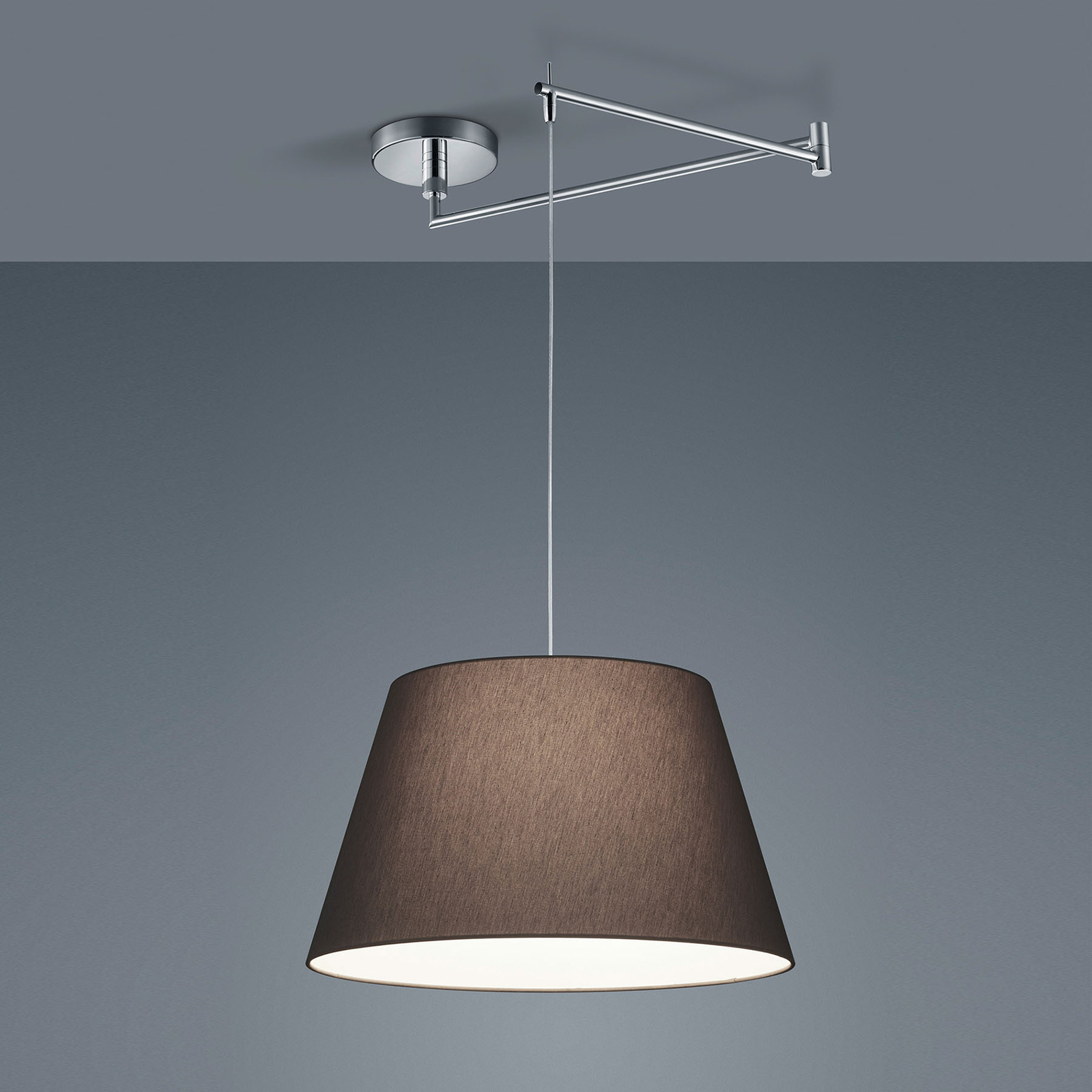 Helestra Certo hanglamp conisch 1-lamp, antraciet