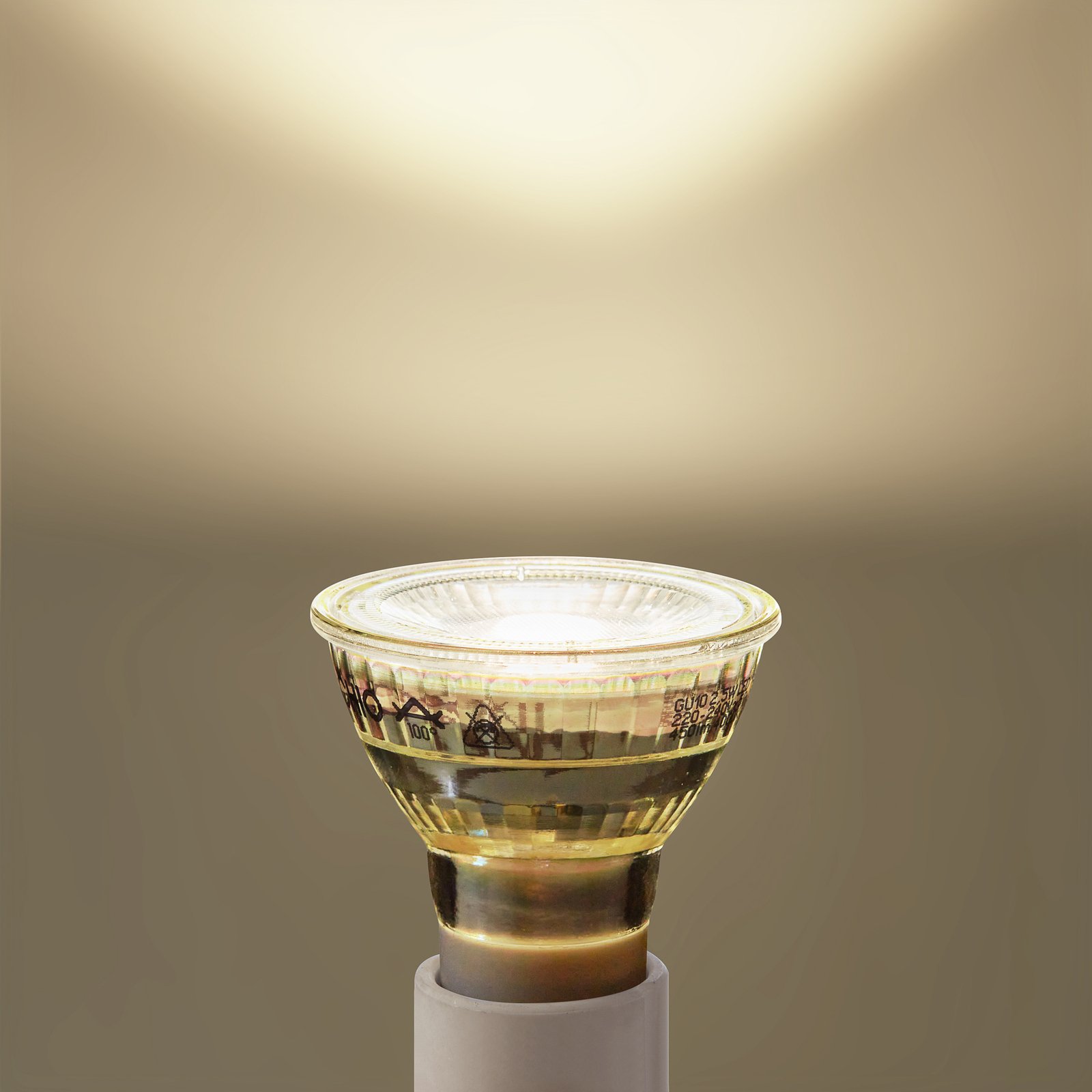 Arcchio LED-lamppu GU10 2.5W 4000K 450lm lasisarja, 3 kpl