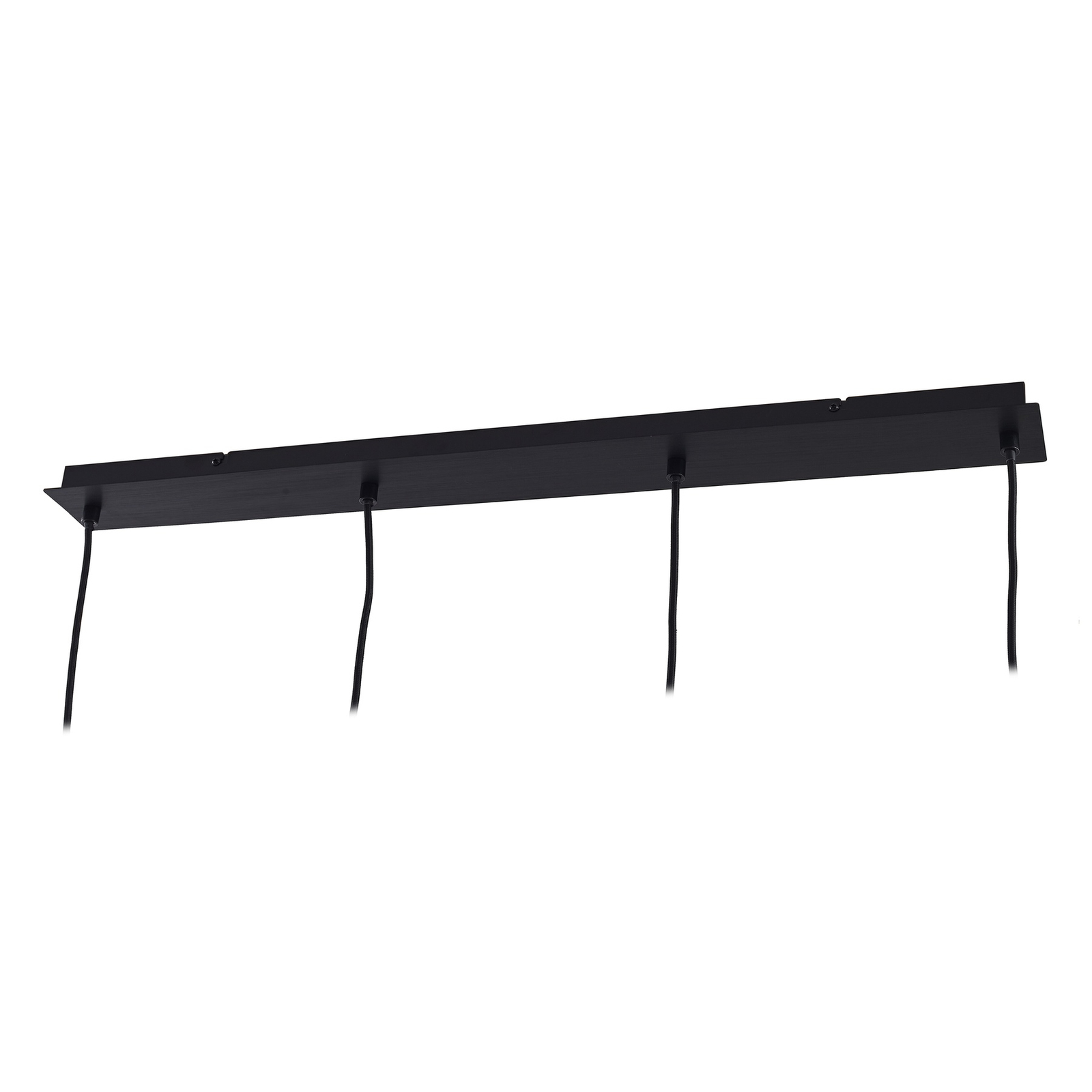 Lindby Suspension Svante, 4 lampes, noir, verre, 85 cm