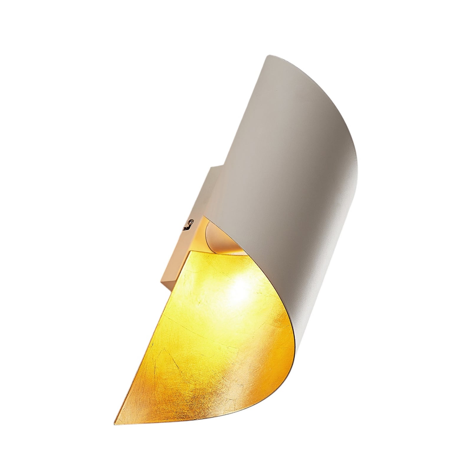 Nástěnné svítidlo Lindby Vanni, bílá/zlatá, kov, výška 52 cm